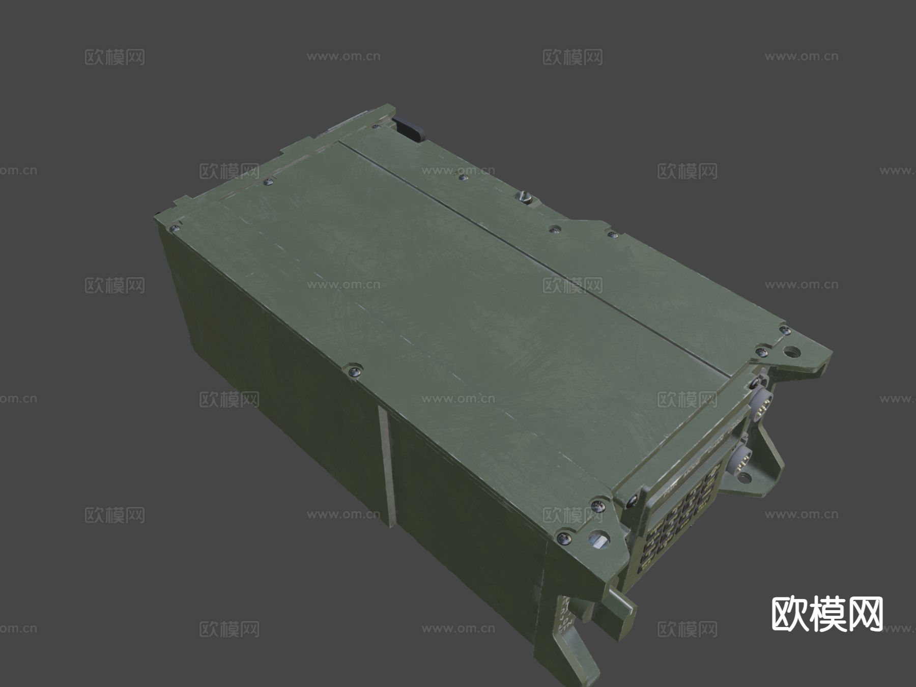 RT-1523 军用无线电 发报机3d模型下载（渲染图6）