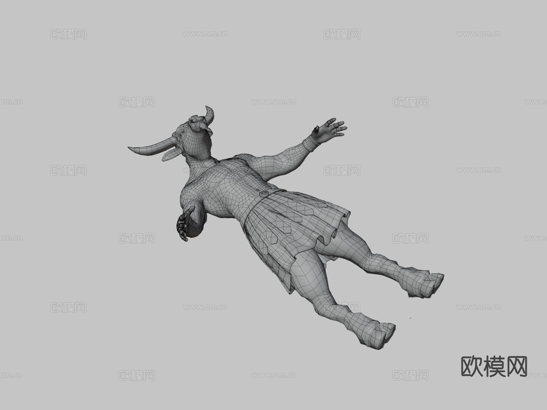 牛头人 游戏角色3d模型下载（渲染图3）