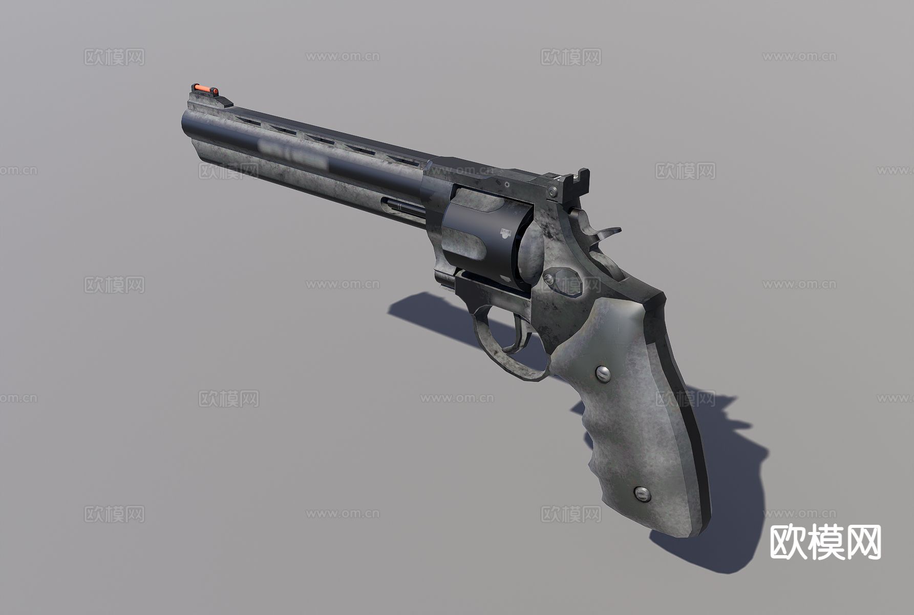 经典手枪 军事武器3d模型下载（渲染图3）