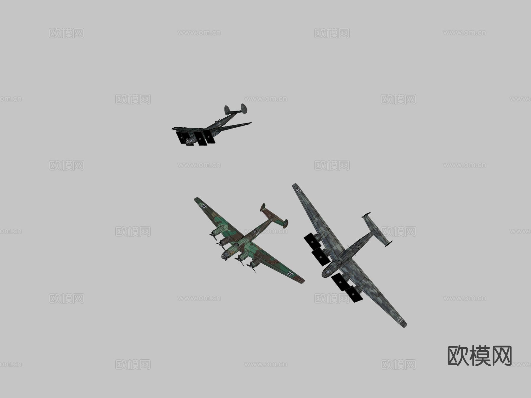 美洲轰炸机3d模型下载（渲染图3）