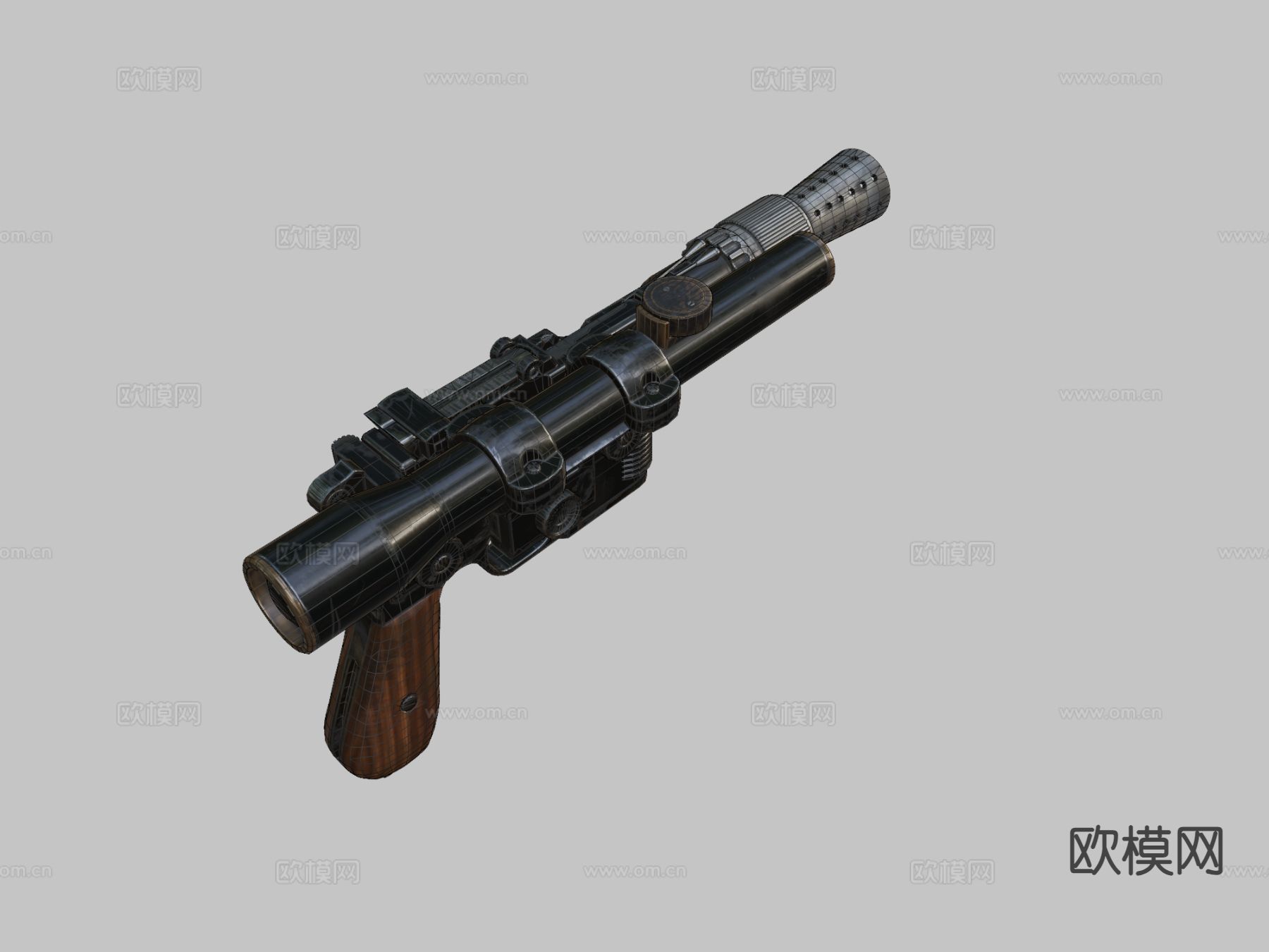 爆破枪3d模型下载（渲染图3）