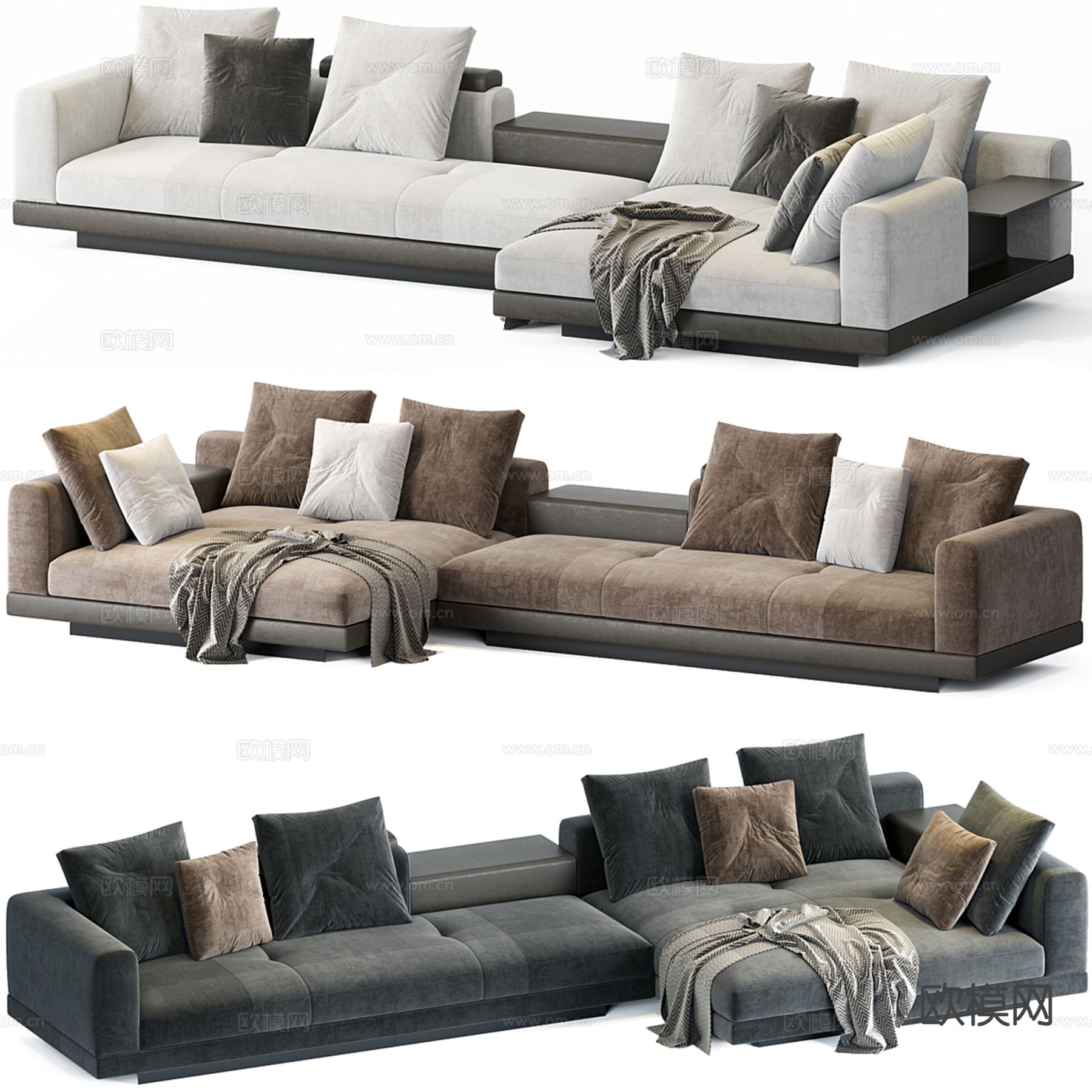 Minotti 多人沙发3d模型下载