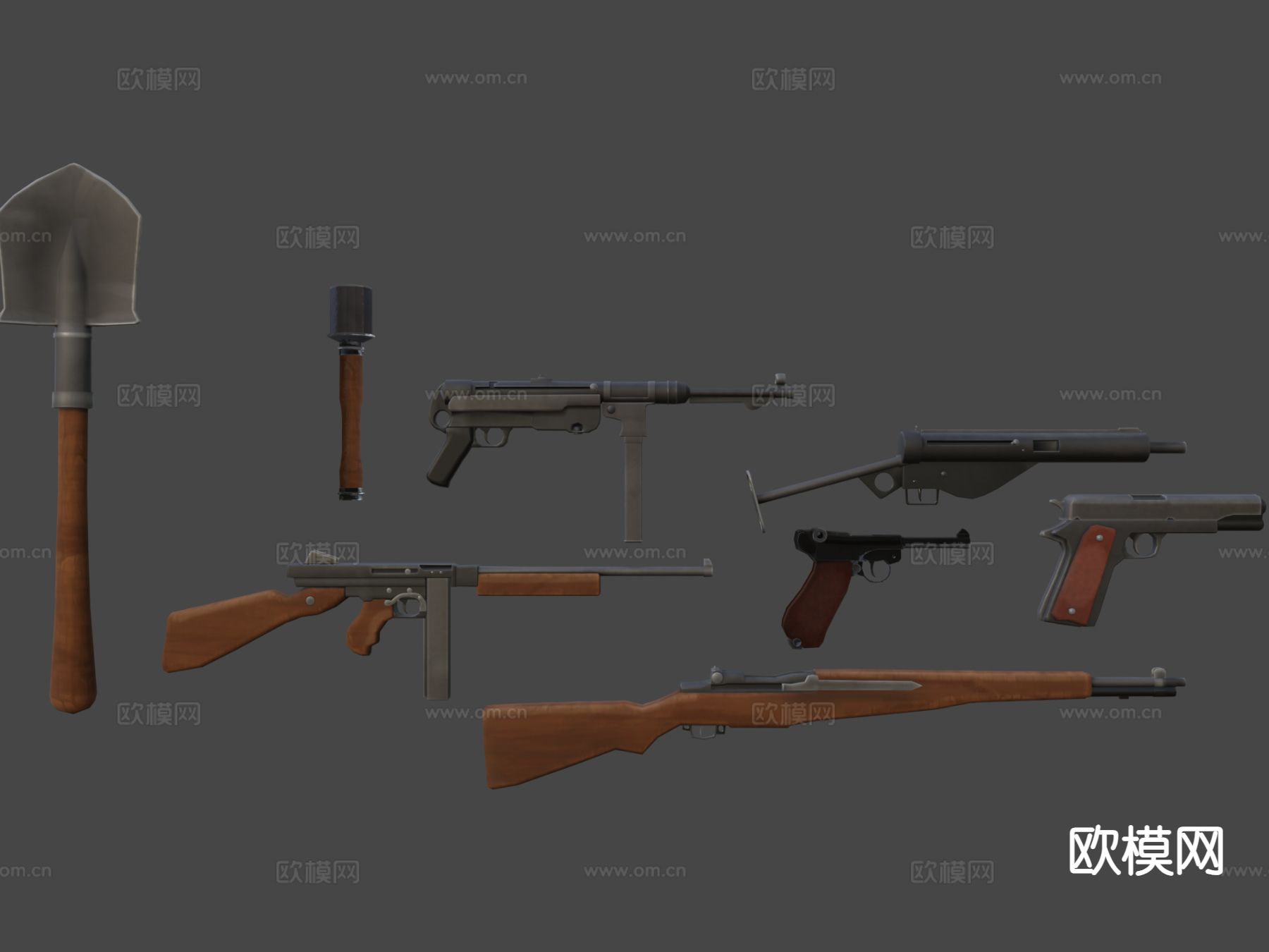 枪械 武器包 步枪3d模型下载（渲染图6）