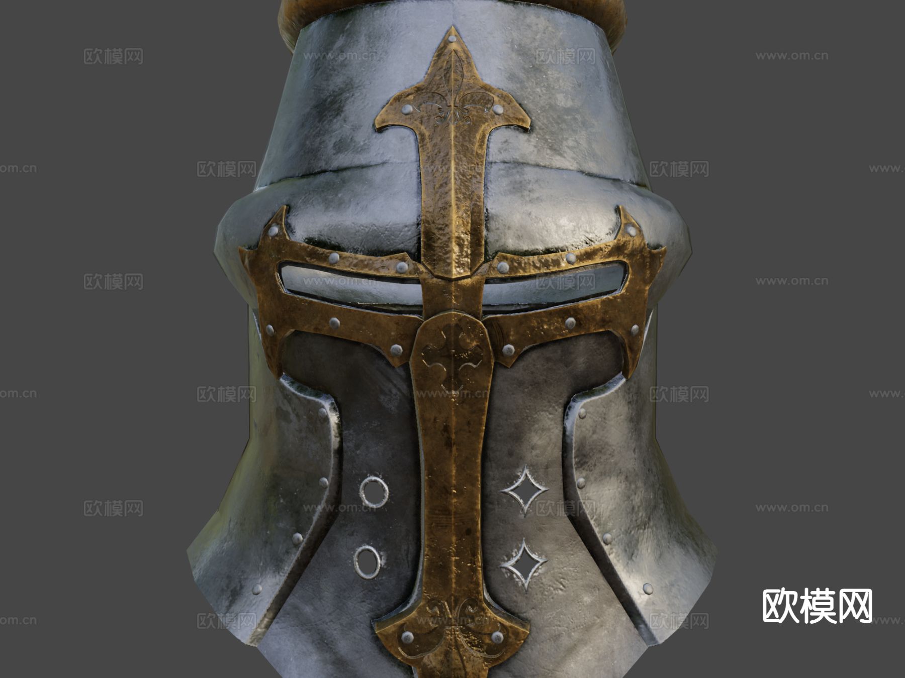 中世纪头盔3d模型下载（渲染图7）
