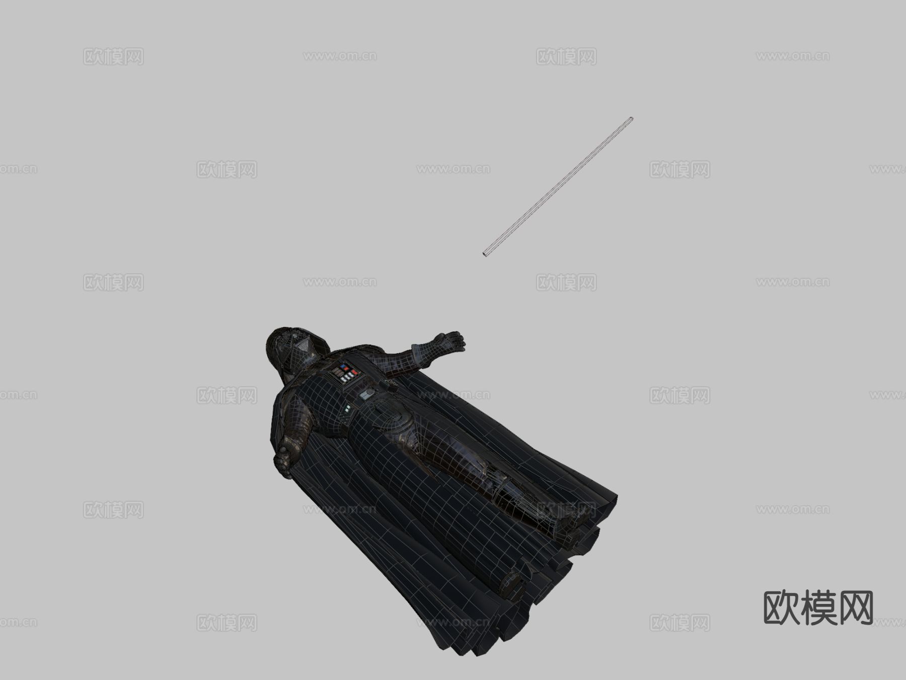 未来战士 动漫人物 机甲战士3d模型下载（渲染图2）