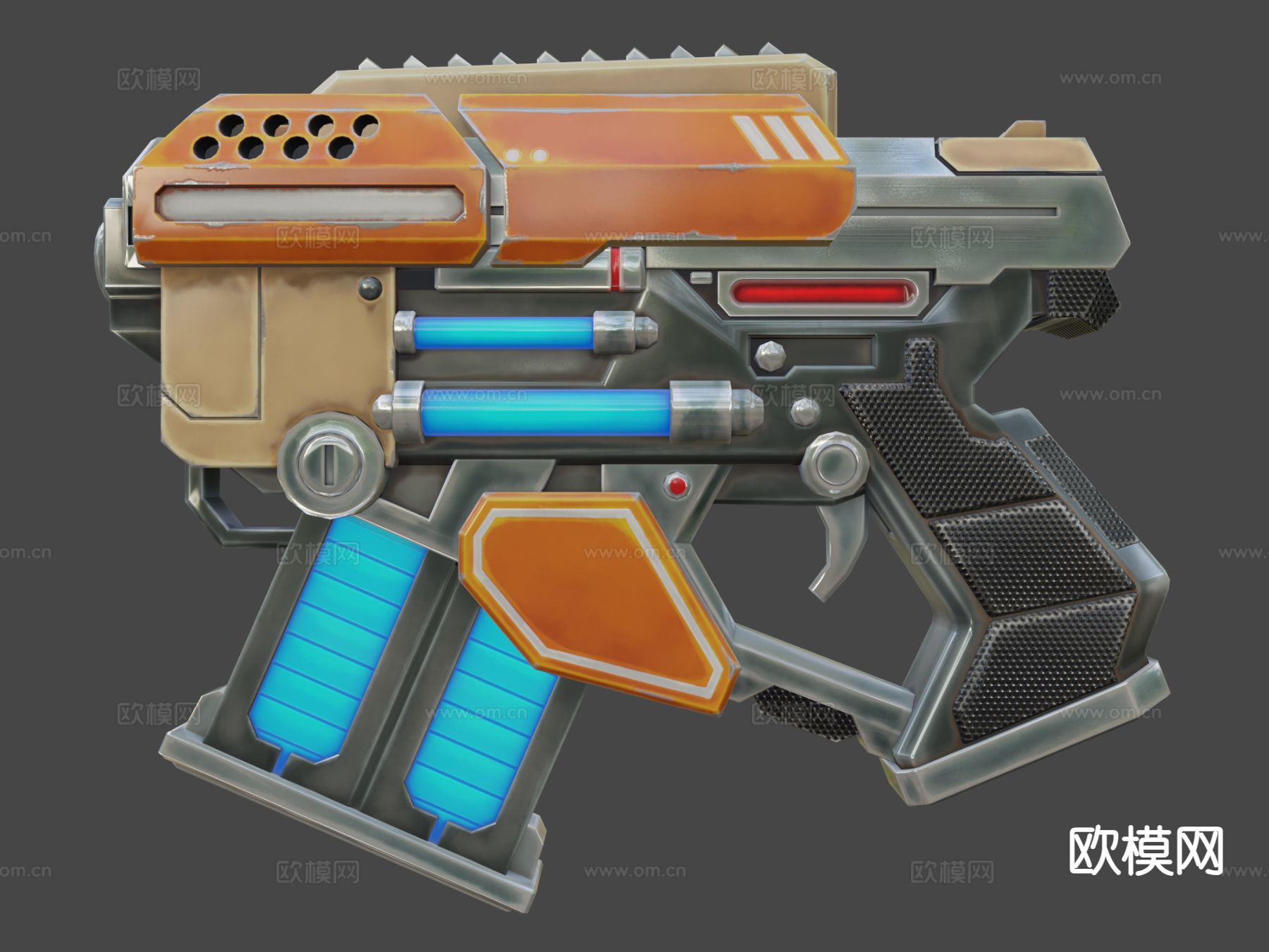 科幻手枪3d模型下载（渲染图6）