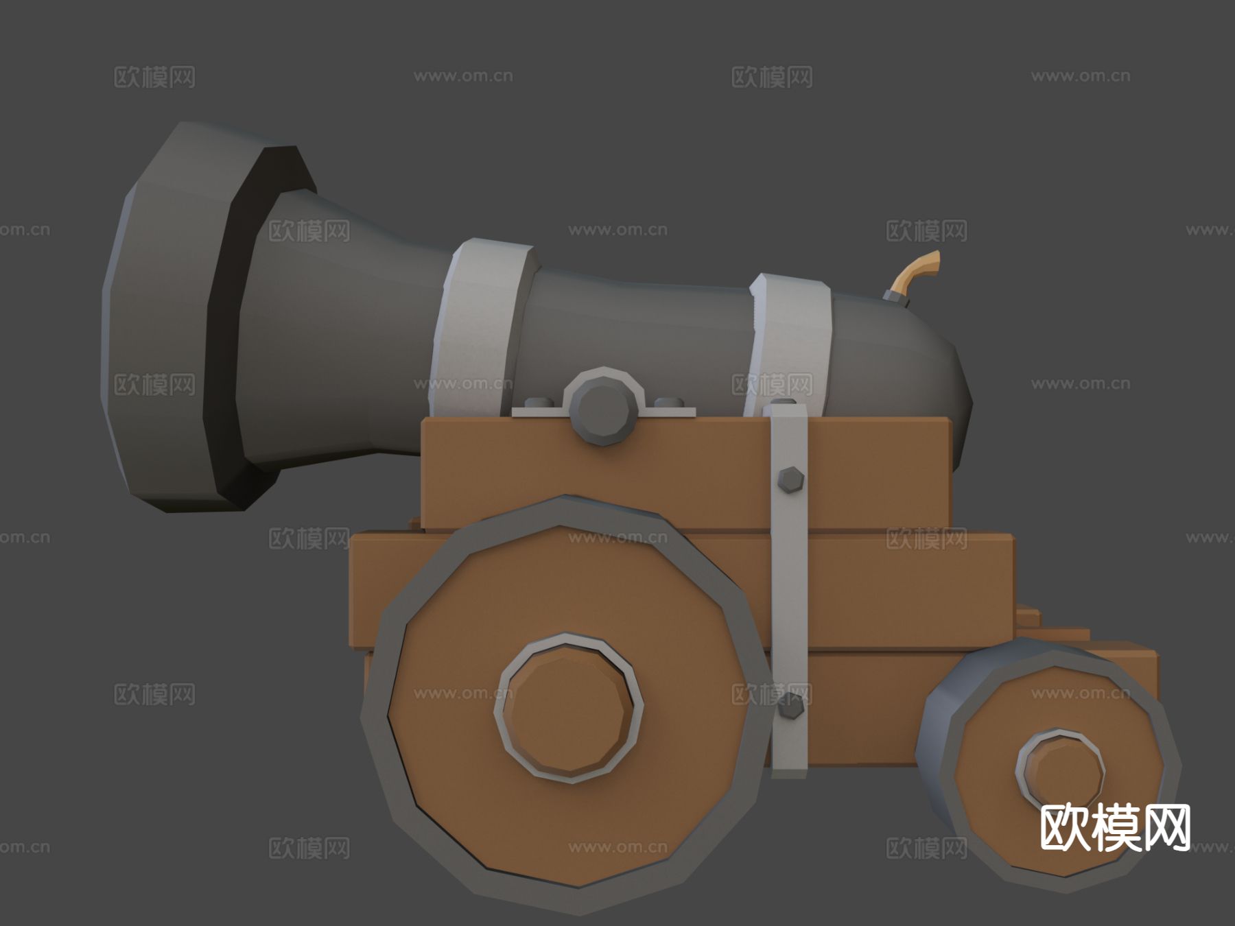 动漫道具 游戏大炮3d模型下载（渲染图8）