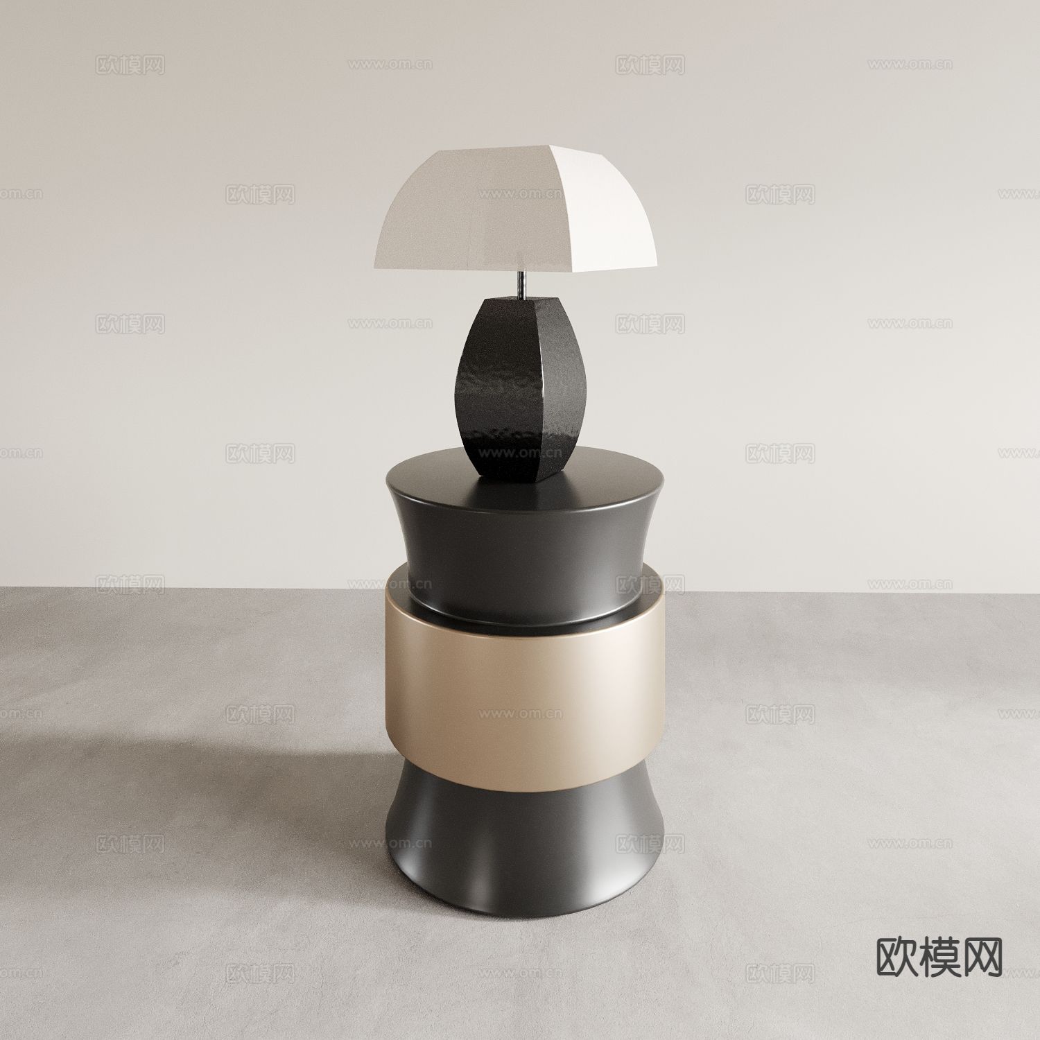 中古风床头灯 台灯3d模型下载