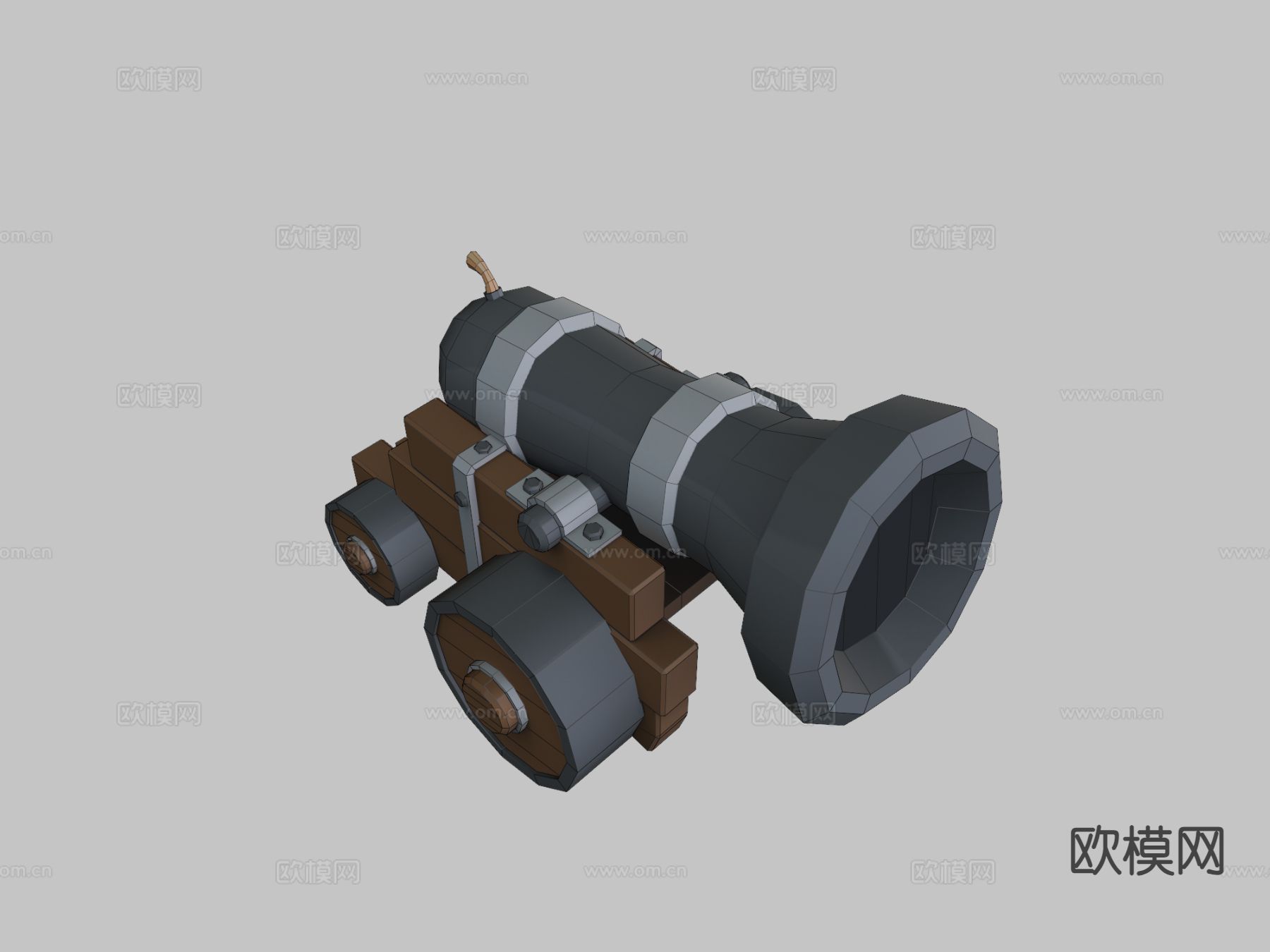 动漫道具 游戏大炮3d模型下载（渲染图3）