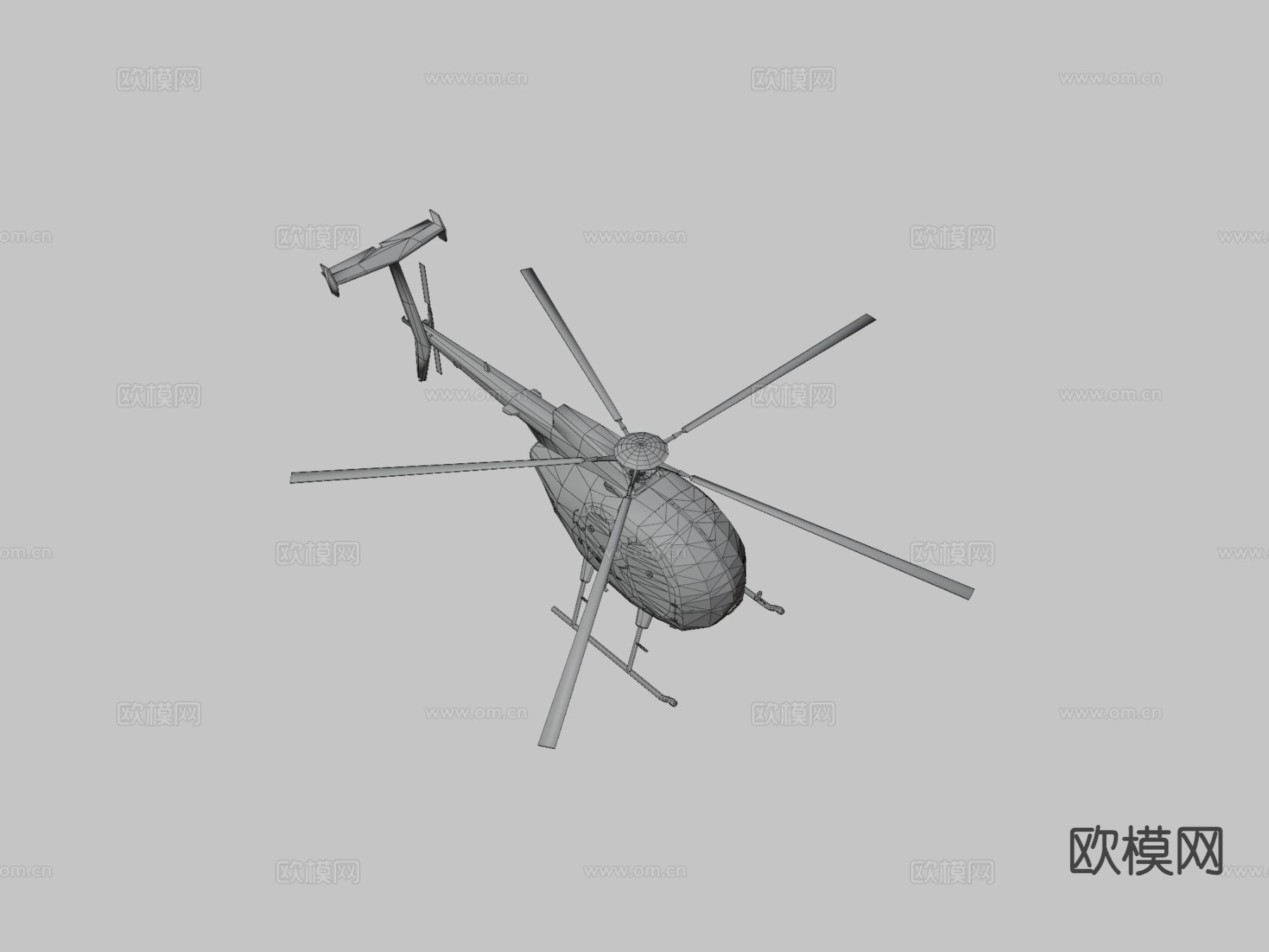 直升机 飞机3d模型下载（渲染图3）