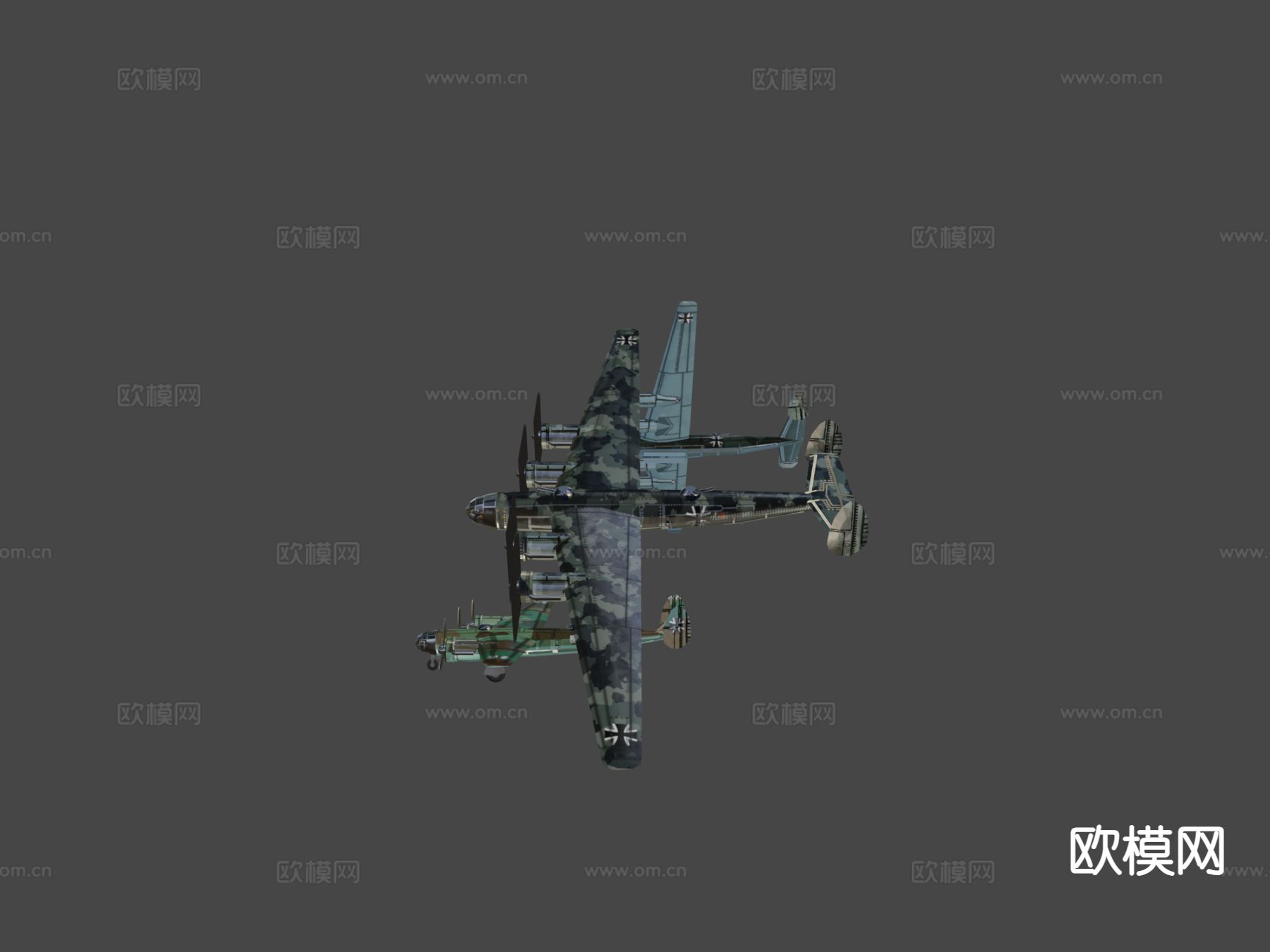 美洲轰炸机3d模型下载（渲染图5）