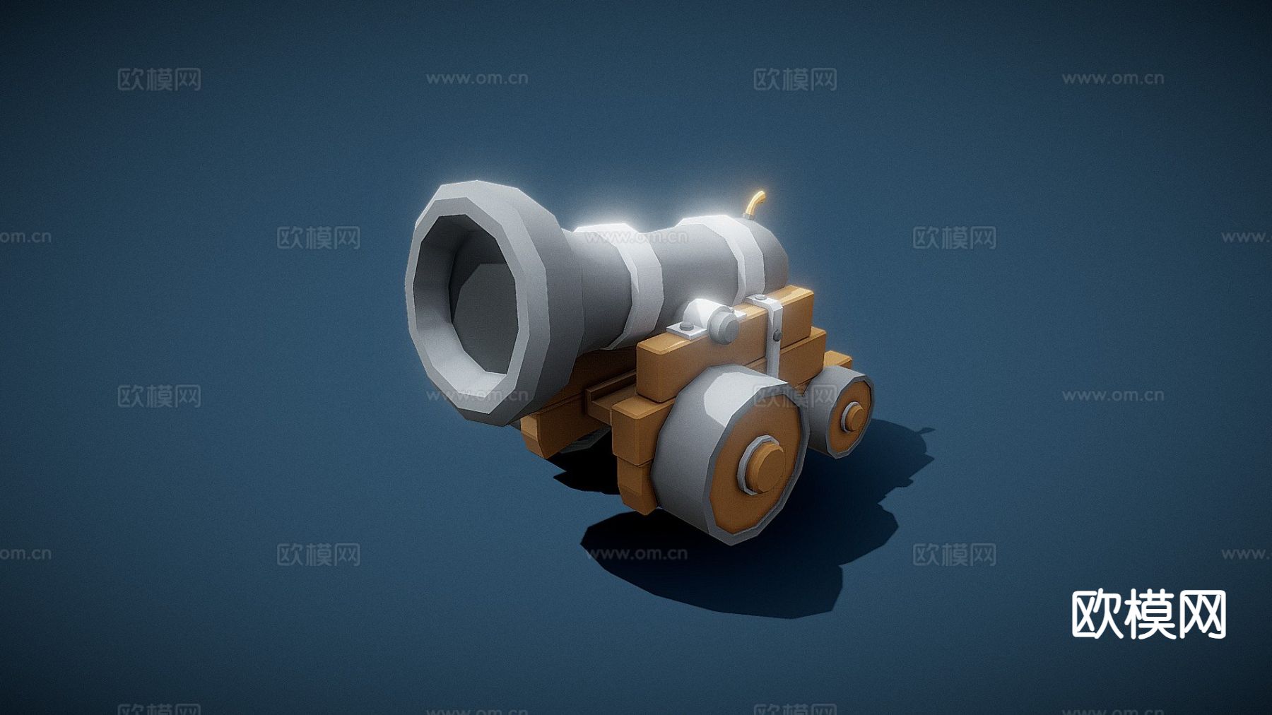 动漫道具 游戏大炮3d模型下载（渲染图1）