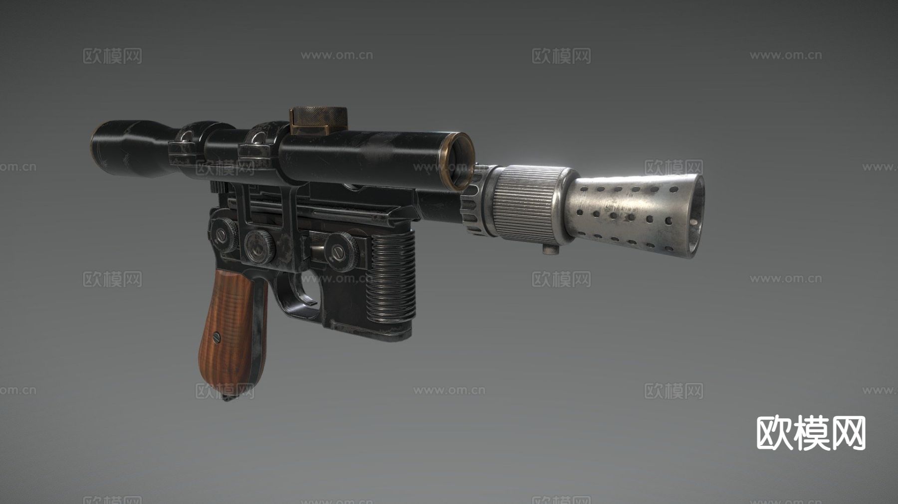 爆破枪3d模型下载（渲染图1）