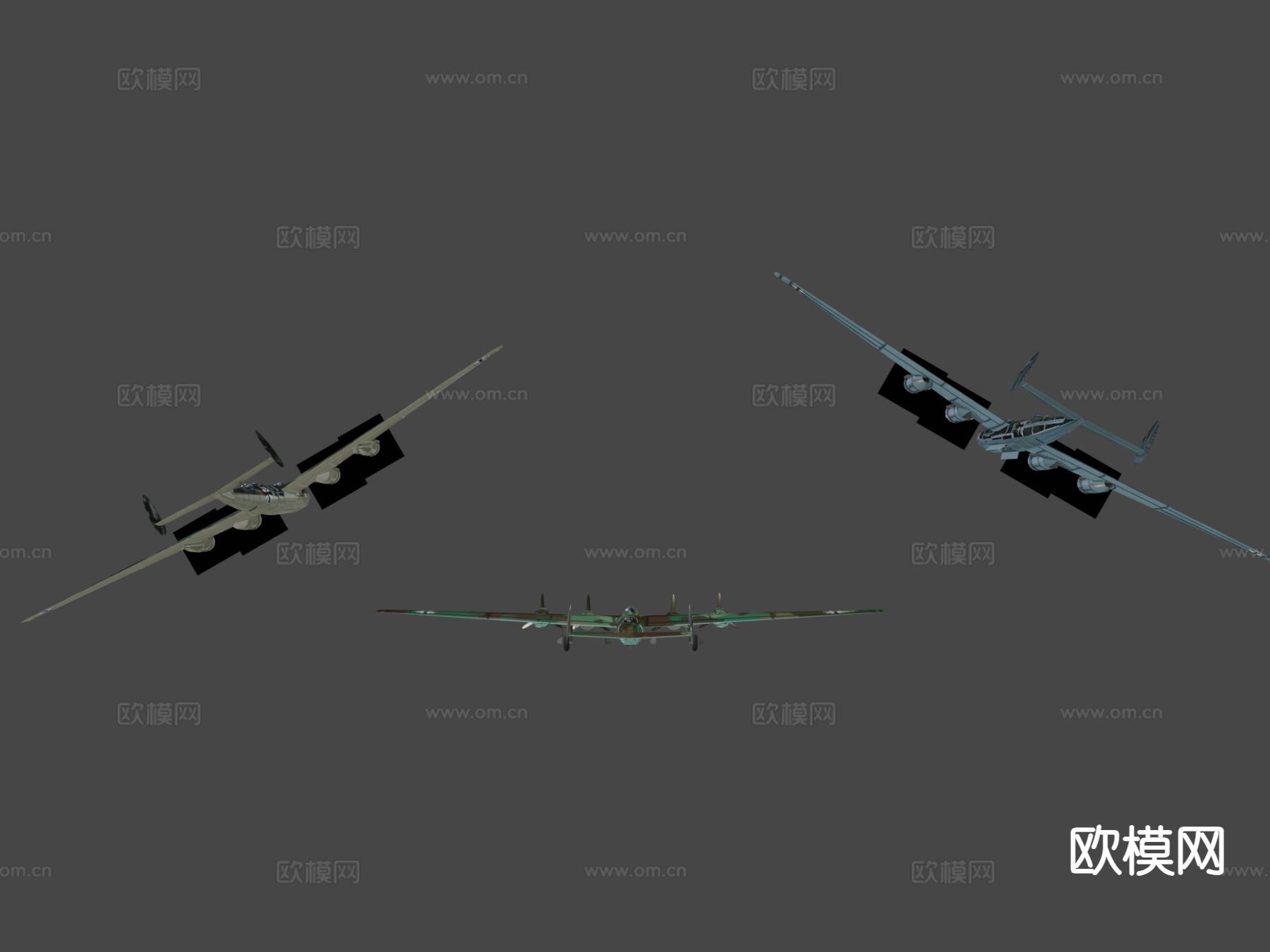 美洲轰炸机3d模型下载（渲染图9）