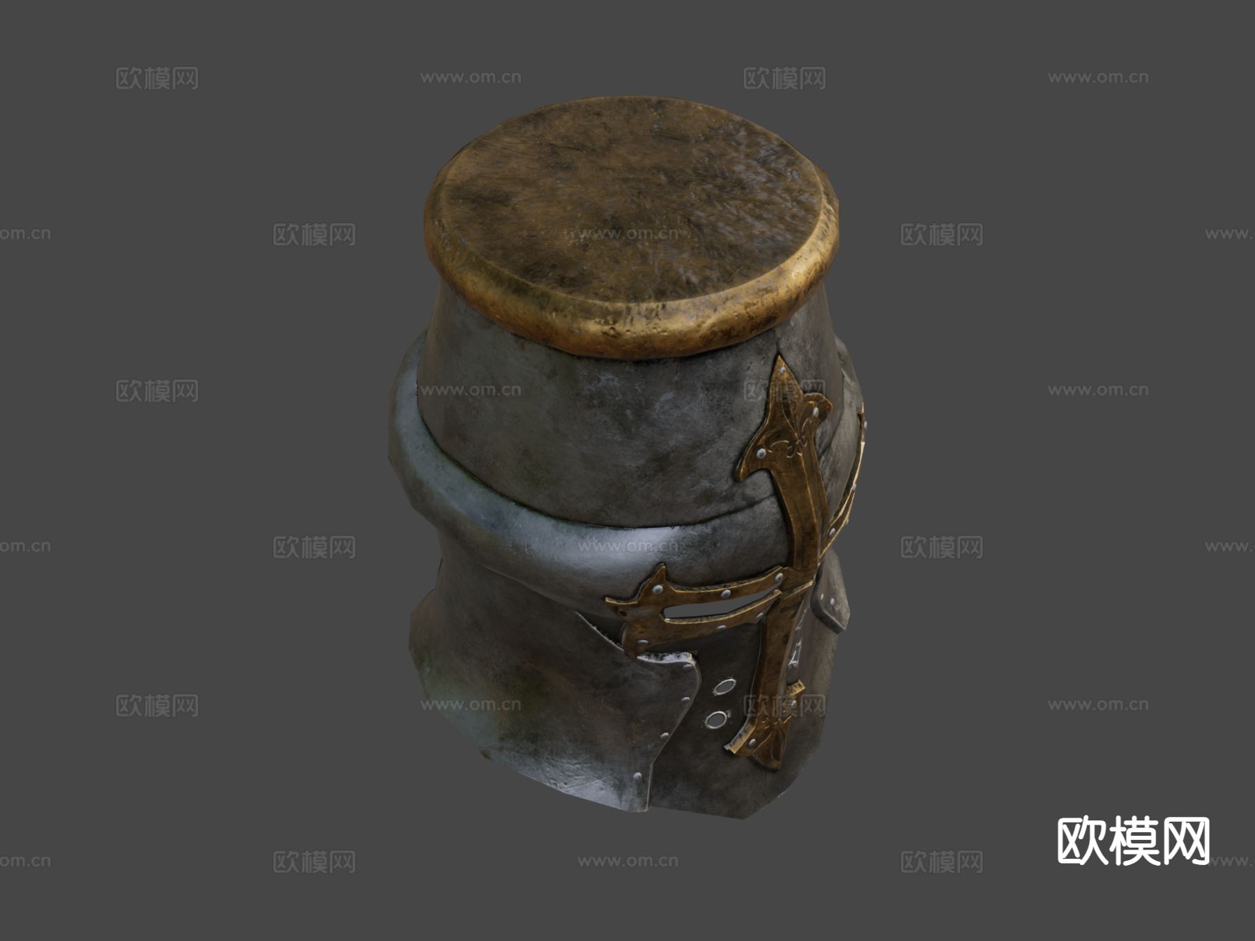 中世纪头盔3d模型下载（渲染图9）
