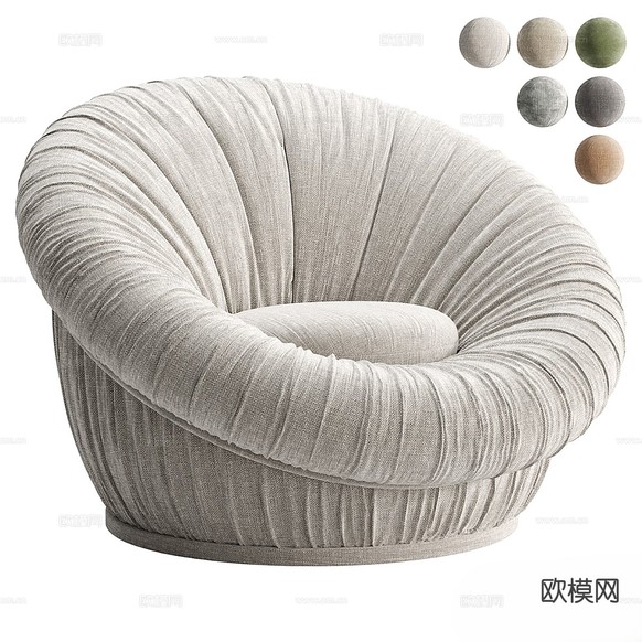 现代花朵沙发 休闲沙发3d模型下载(渲染图1)