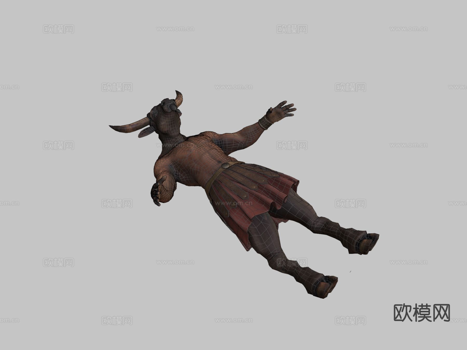 牛头人 游戏角色3d模型下载（渲染图2）