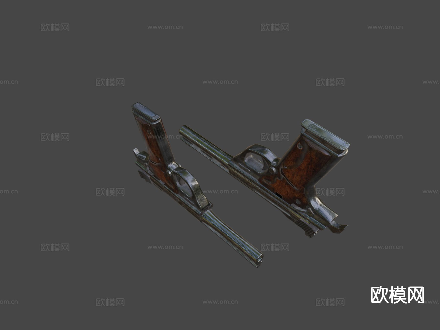 动漫道具 游戏手枪3d模型下载（渲染图6）