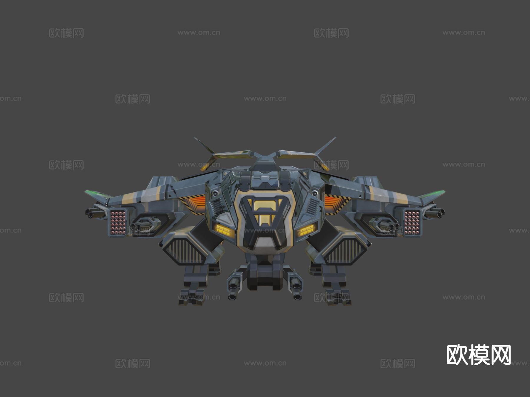 科幻飞机 飞船3d模型下载（渲染图6）