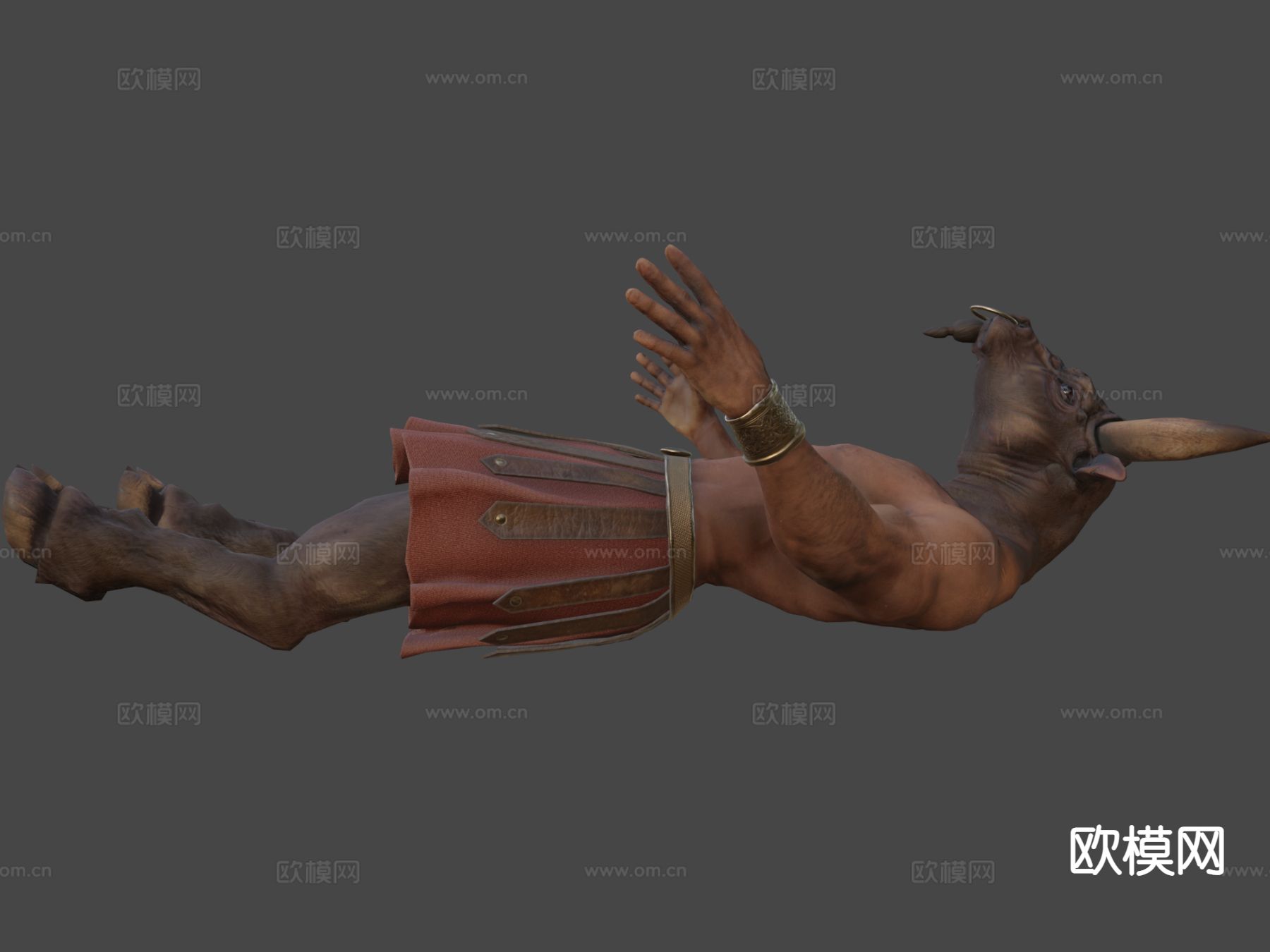 牛头人 游戏角色3d模型下载（渲染图7）