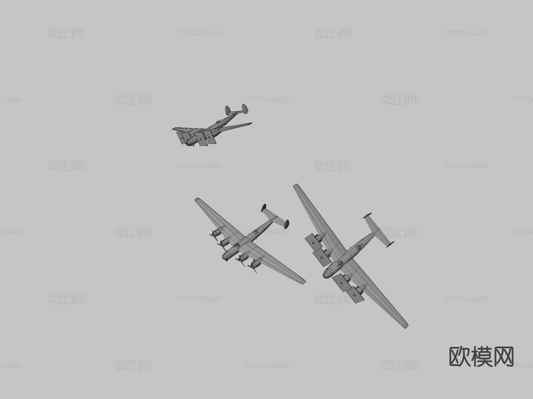 美洲轰炸机3d模型下载（渲染图2）