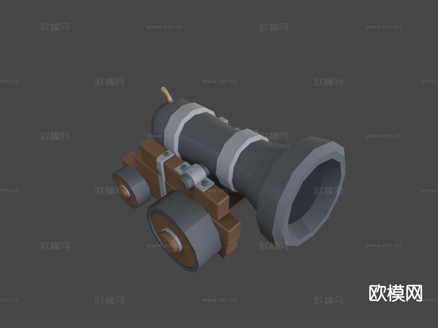 动漫道具 游戏大炮3d模型下载（渲染图9）