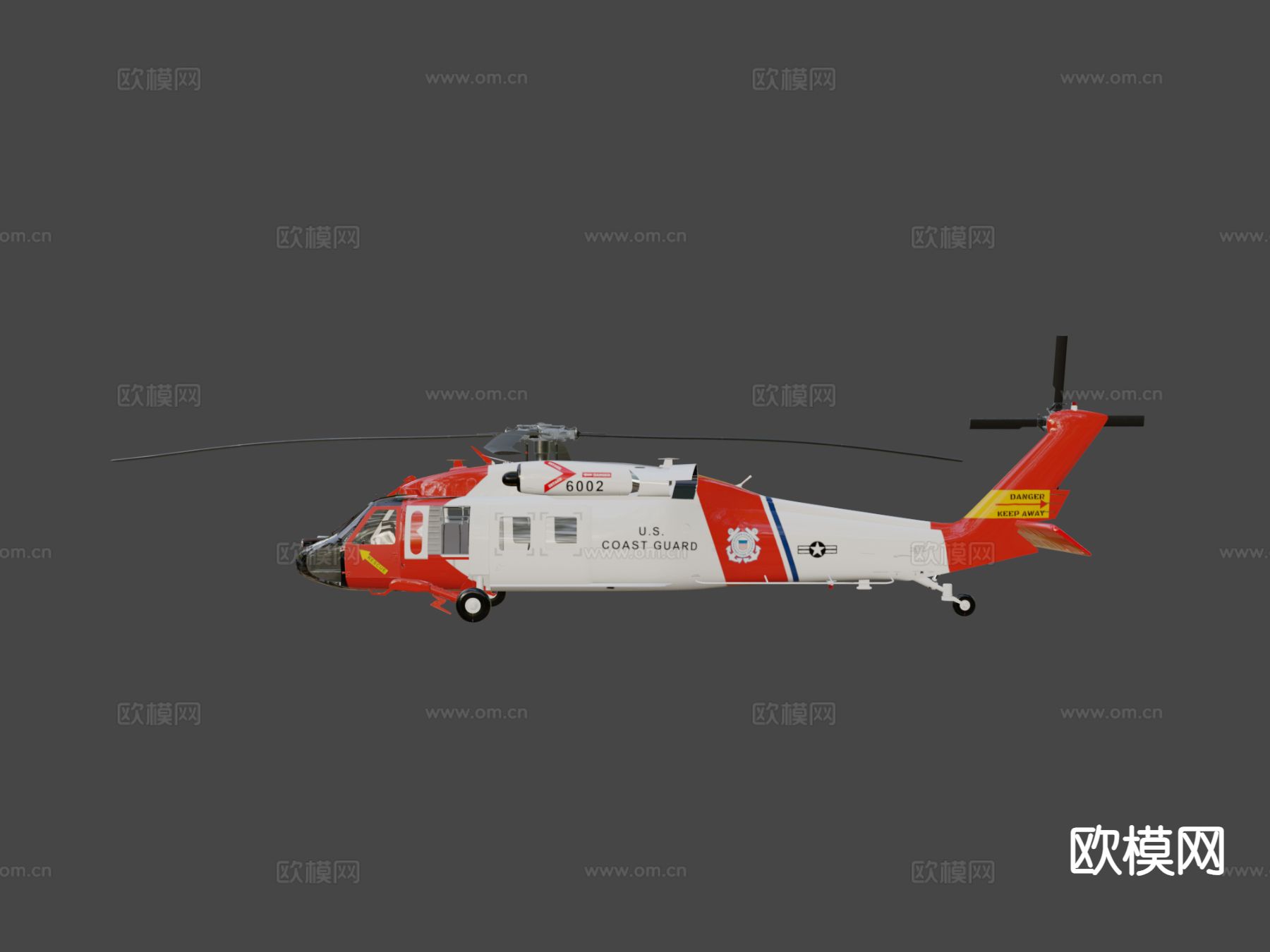 美国海岸警卫队直升机3d模型下载（渲染图9）