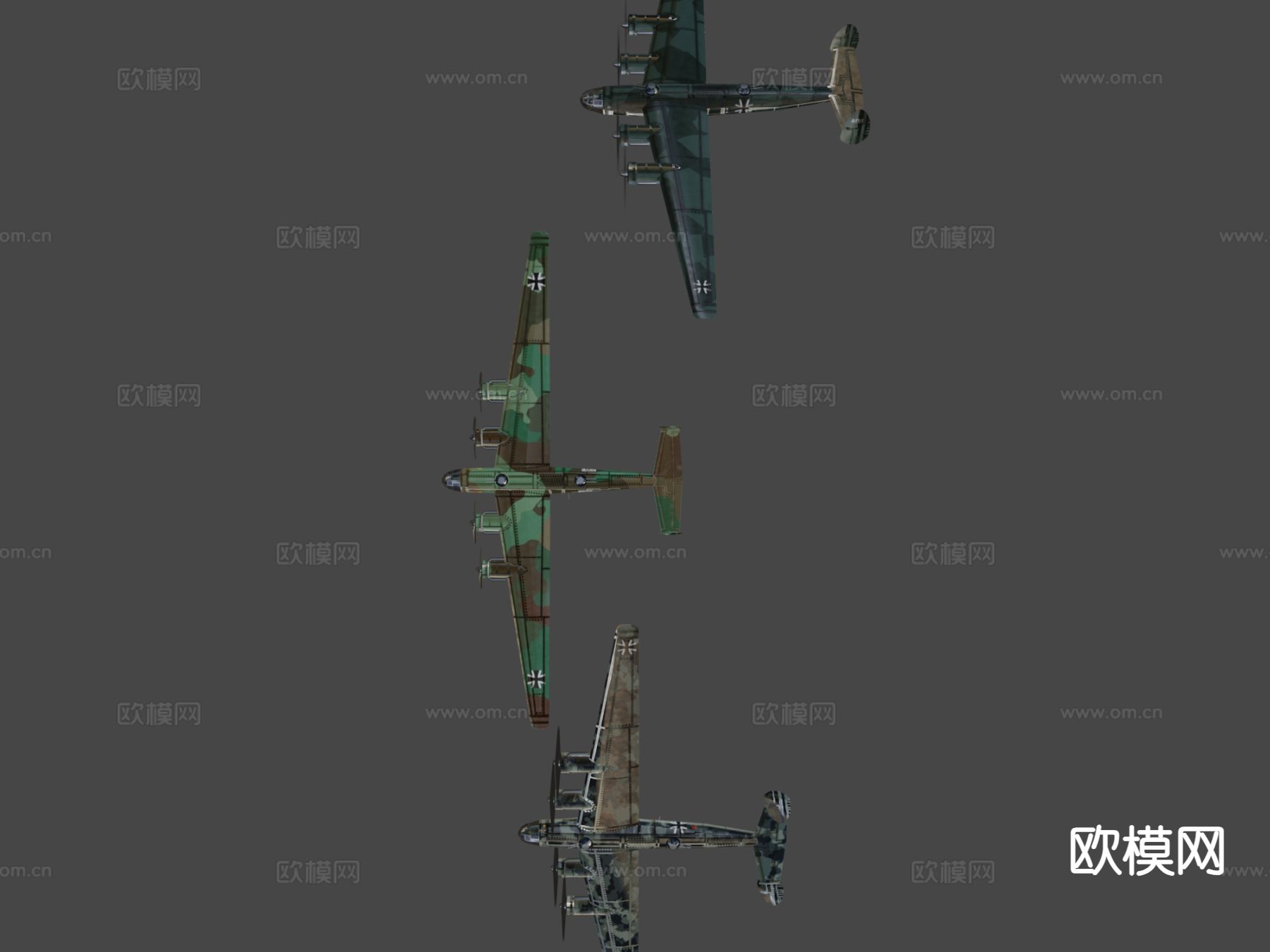 美洲轰炸机3d模型下载（渲染图6）