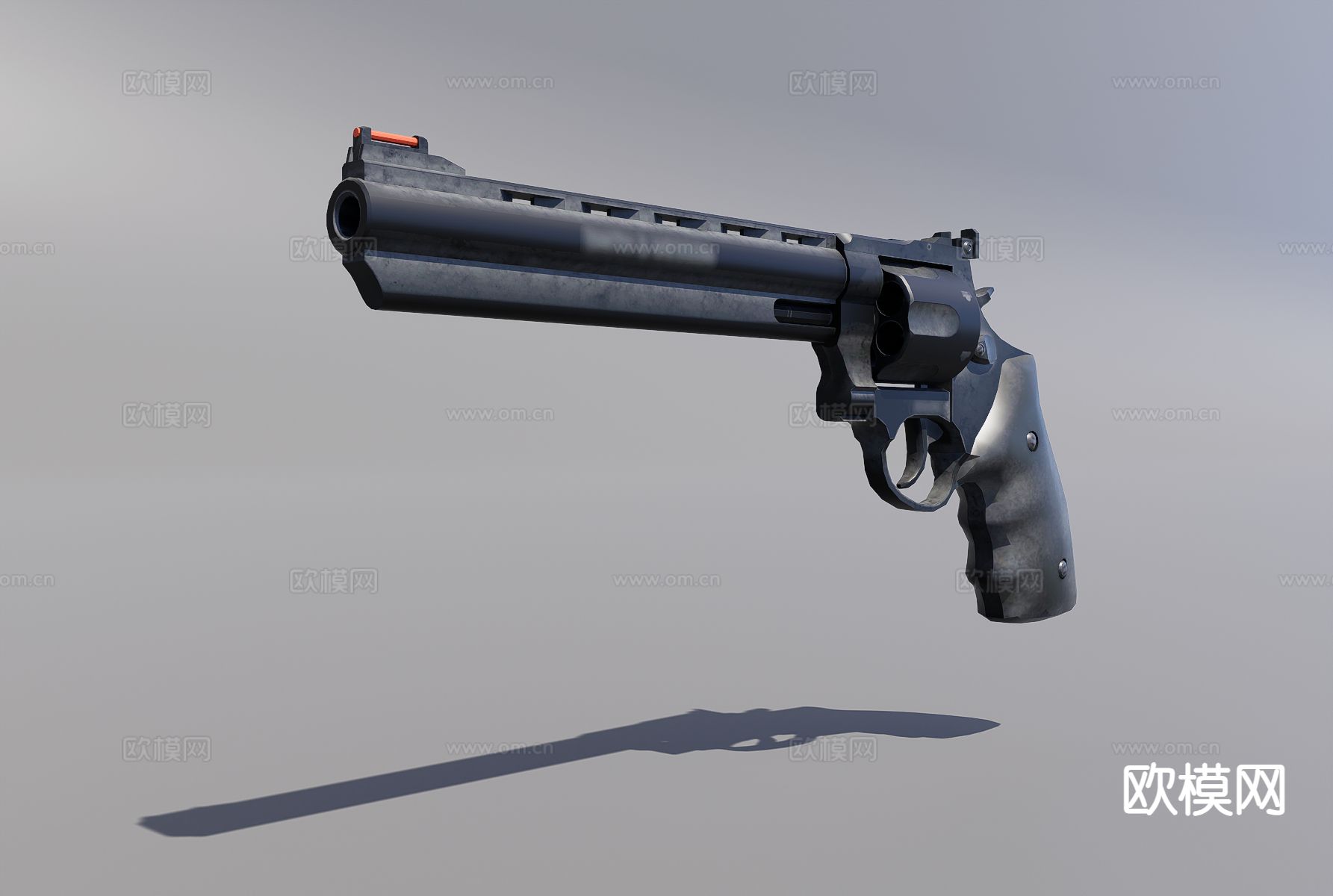 经典手枪 军事武器3d模型下载（渲染图1）