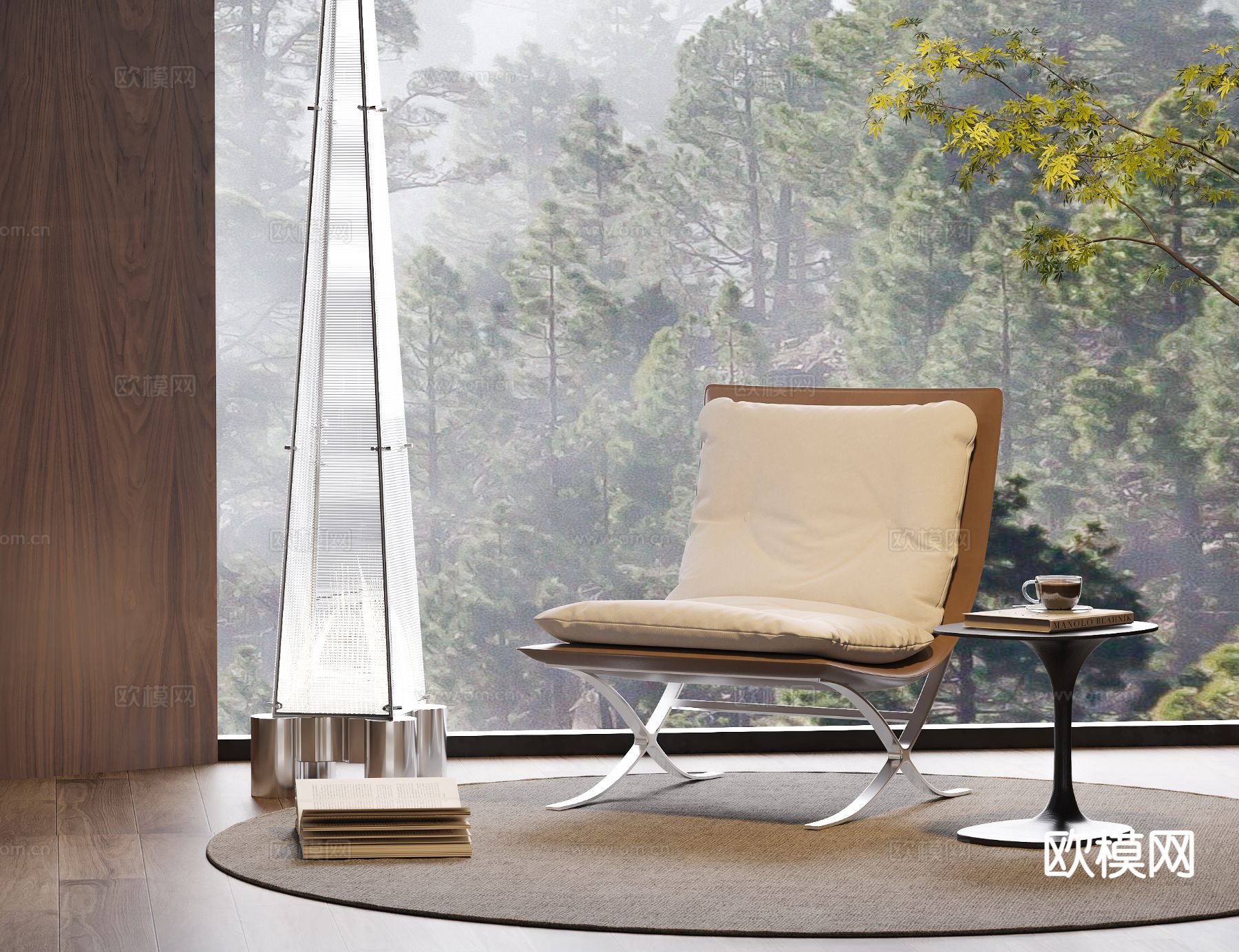 意式椅子 休闲椅3d模型下载