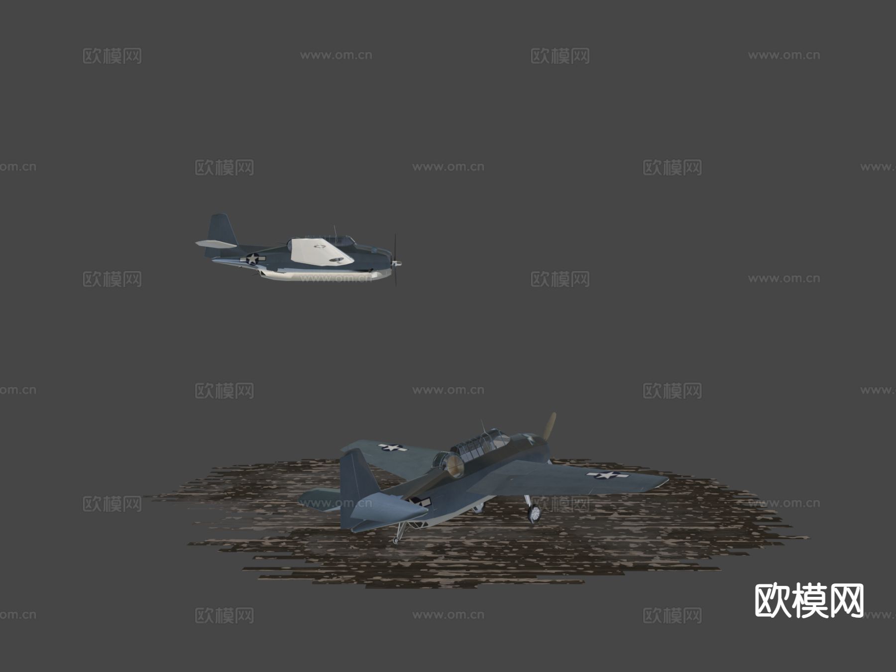 复仇者 飞机战斗机3d模型下载（渲染图9）