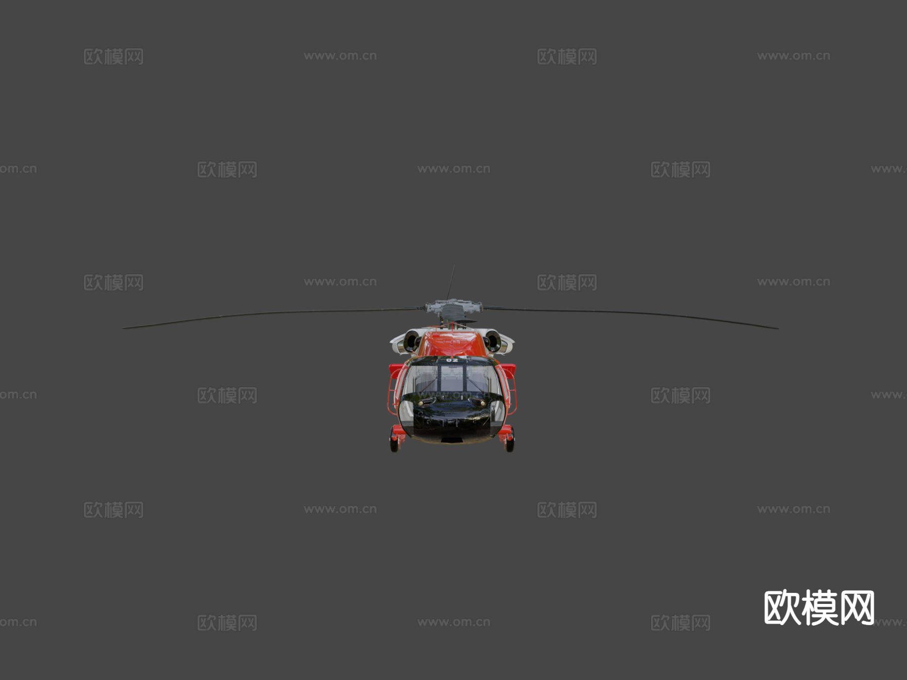 美国海岸警卫队直升机3d模型下载（渲染图7）