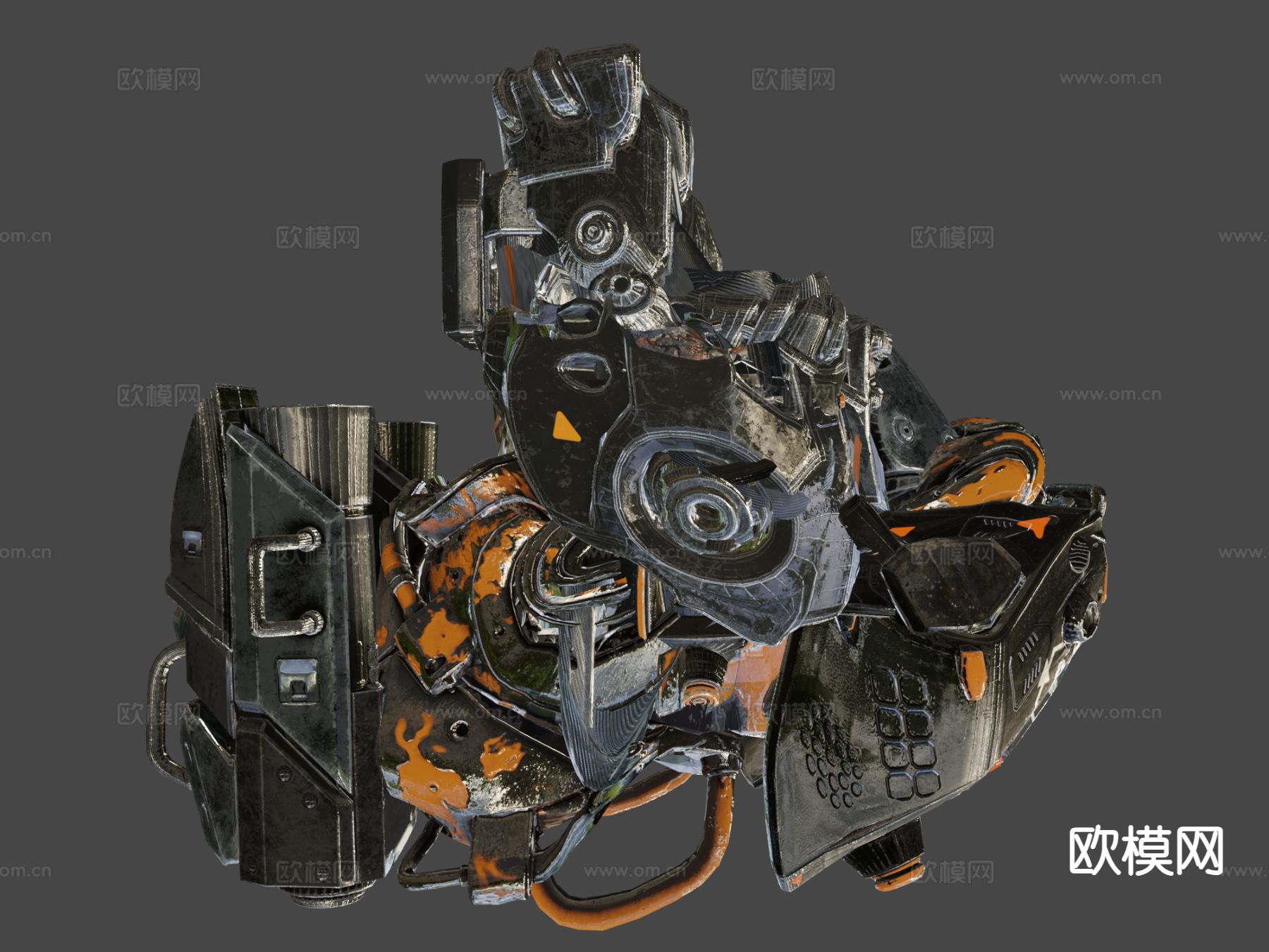 机甲战士 科幻机甲 动漫战士3d模型下载（渲染图8）