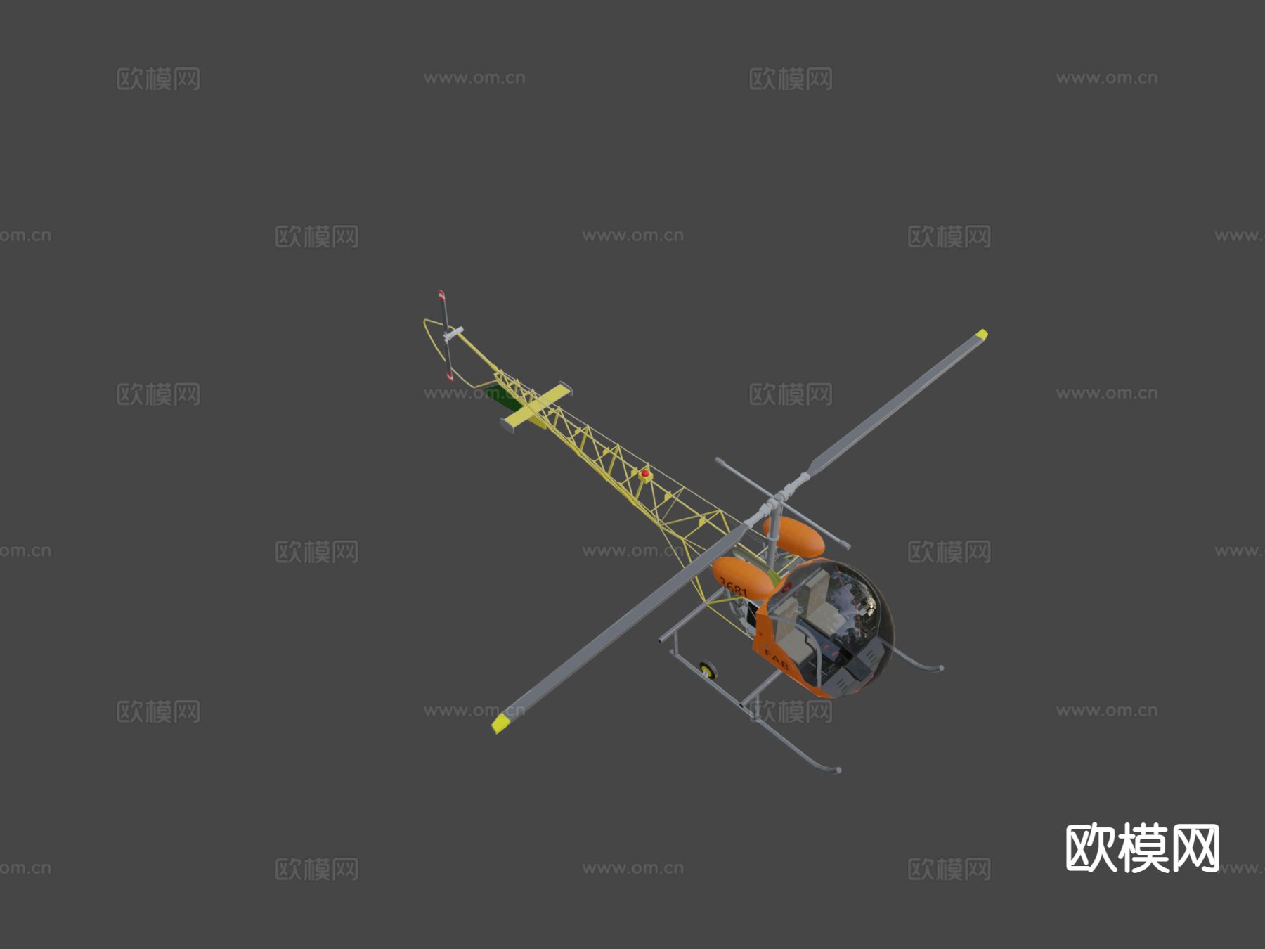 直升机3d模型下载（渲染图7）
