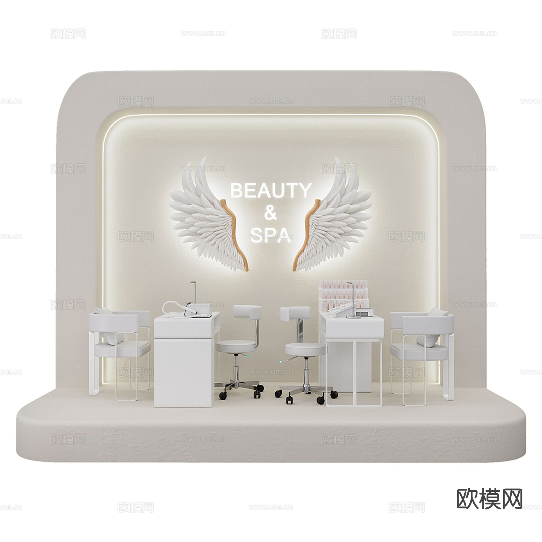 现代美发店 理发店3d模型下载