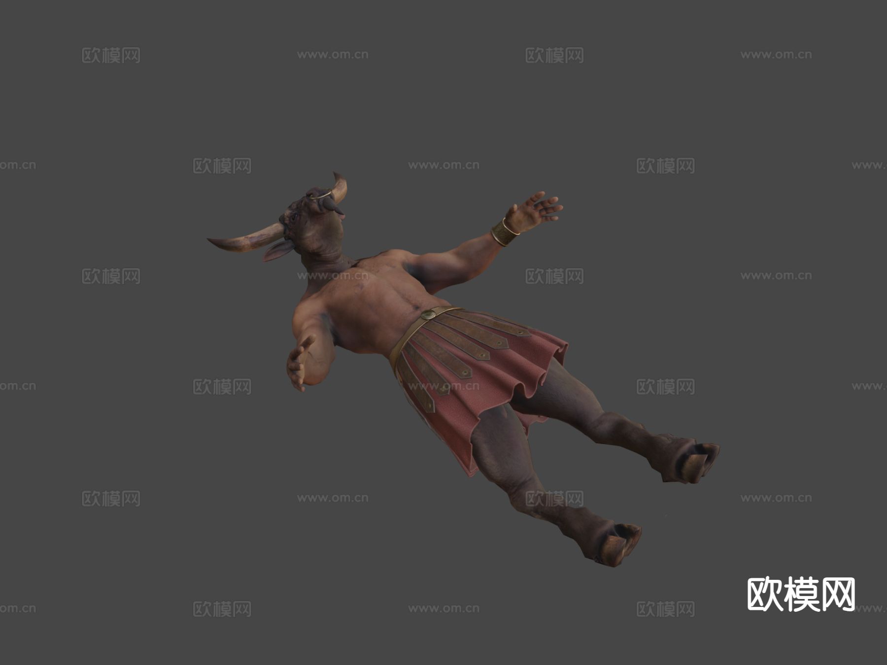 牛头人 游戏角色3d模型下载（渲染图9）