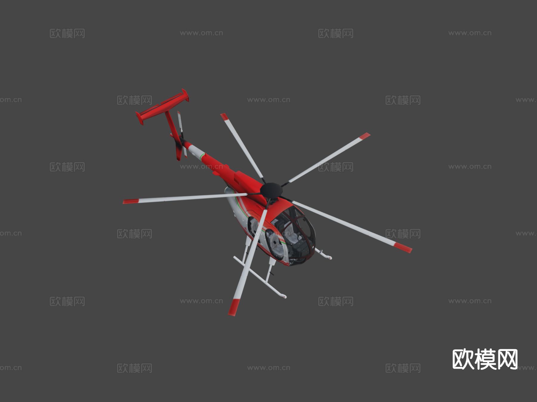 直升机 飞机3d模型下载（渲染图7）