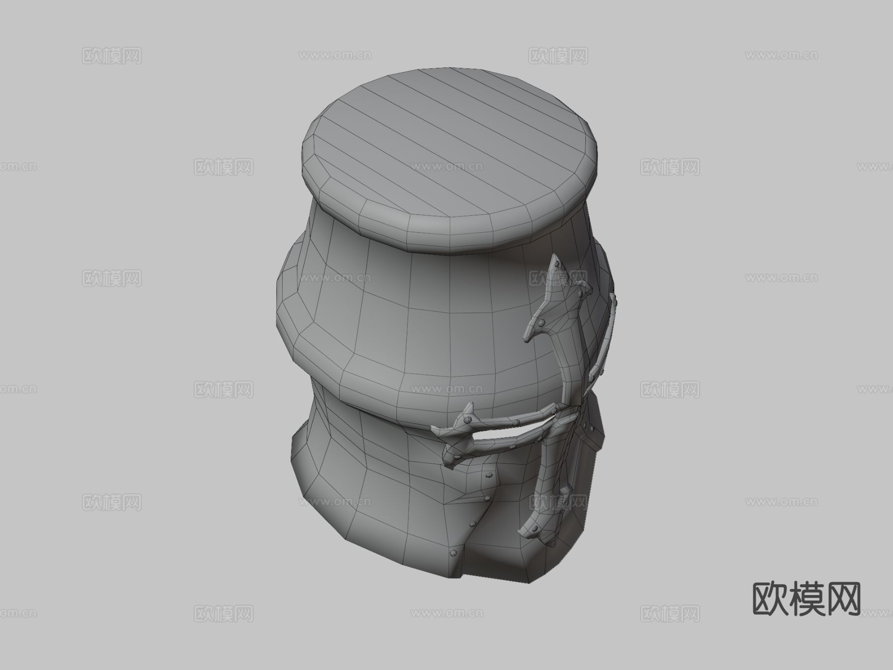 中世纪头盔3d模型下载（渲染图2）
