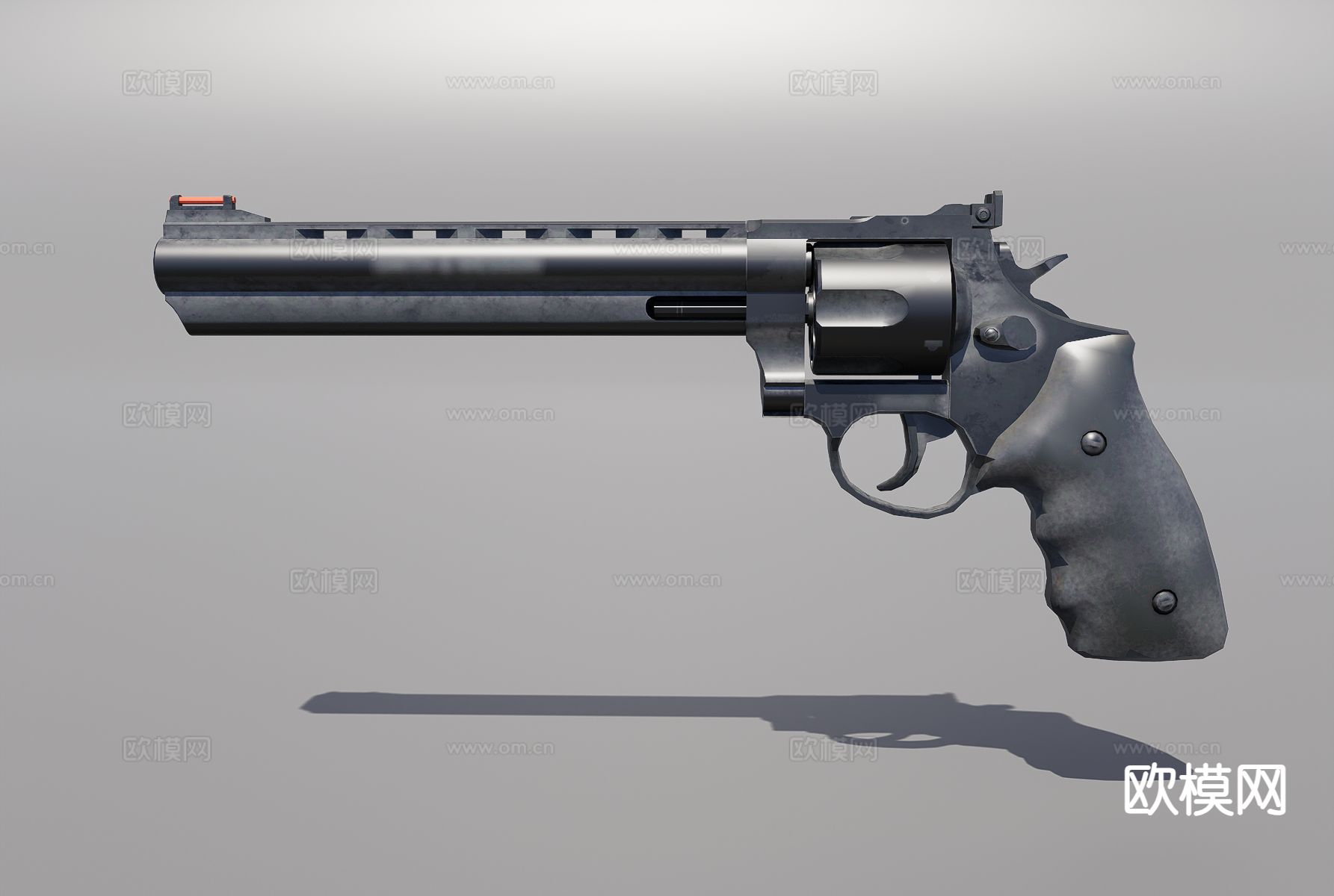 经典手枪 军事武器3d模型下载（渲染图2）