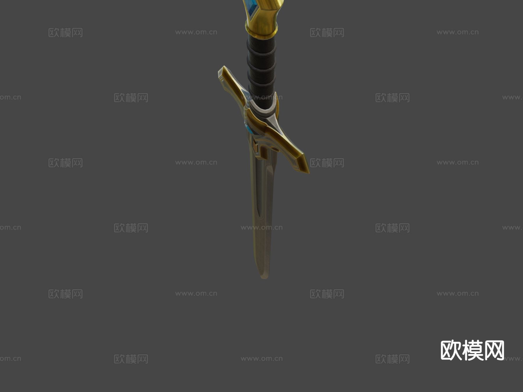 动漫道具 古风剑 长剑 剑刃3d模型下载（渲染图8）