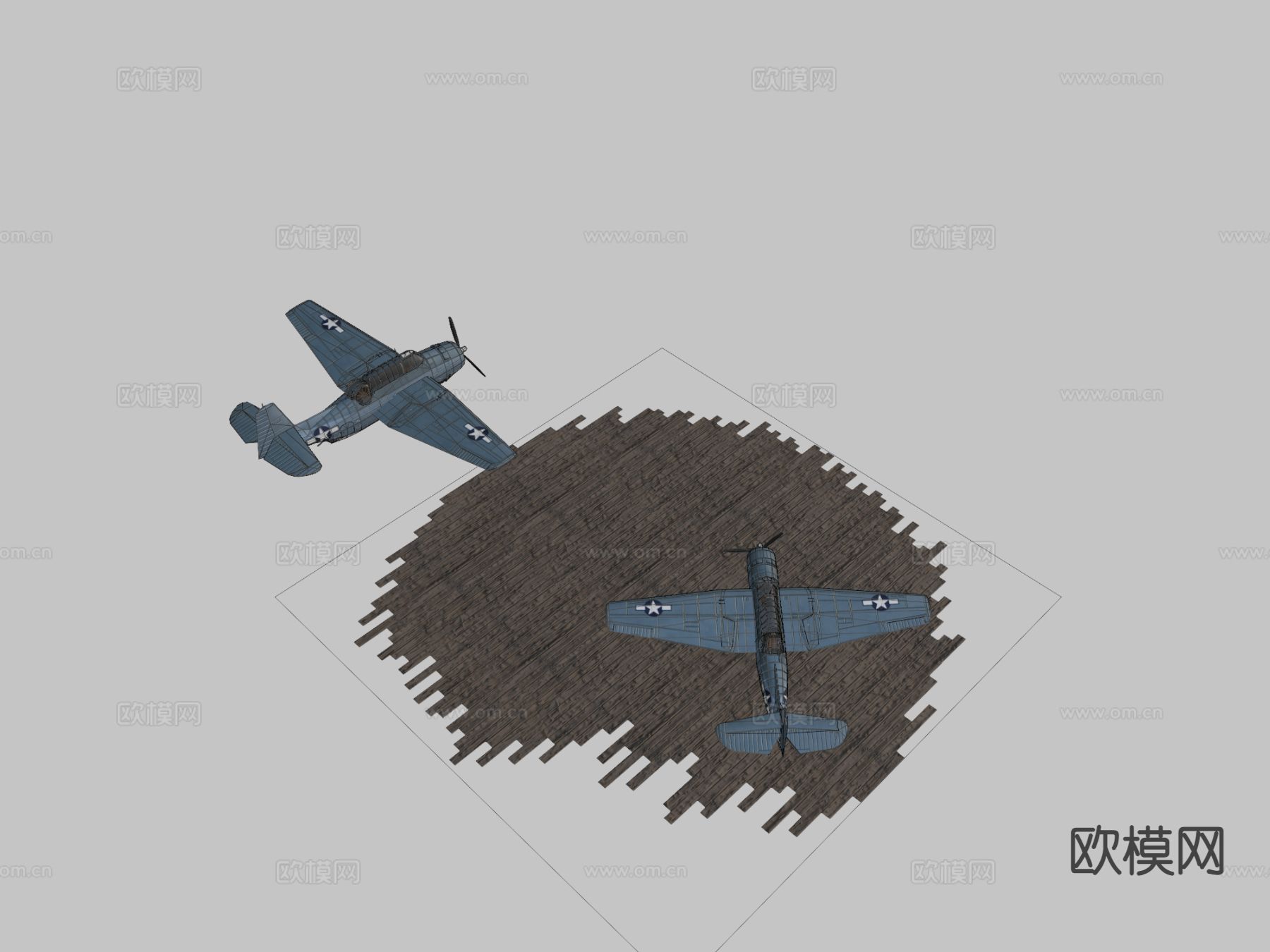 复仇者 飞机战斗机3d模型下载（渲染图2）