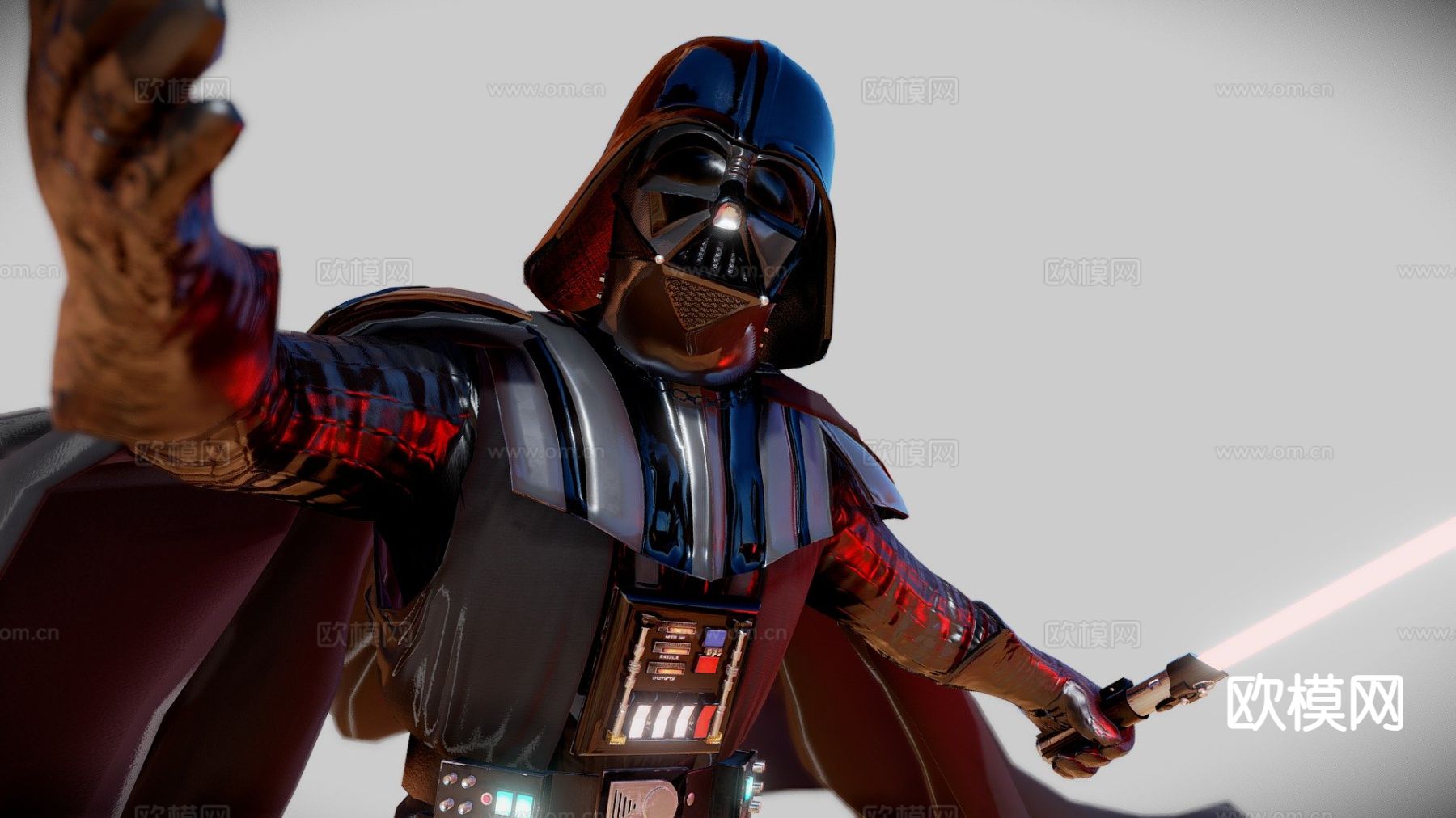 未来战士 动漫人物 机甲战士3d模型下载（渲染图1）