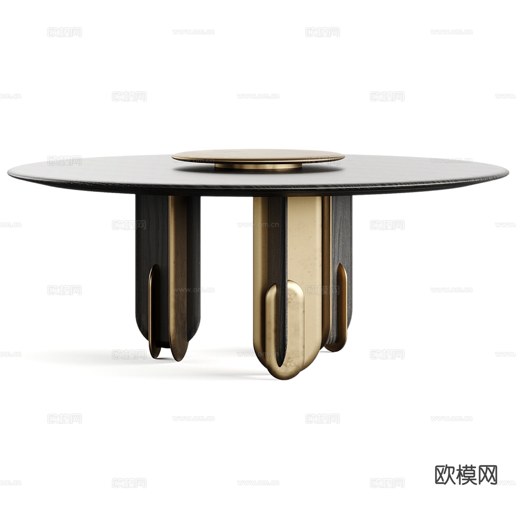 轻奢餐桌3d模型下载（渲染图1）