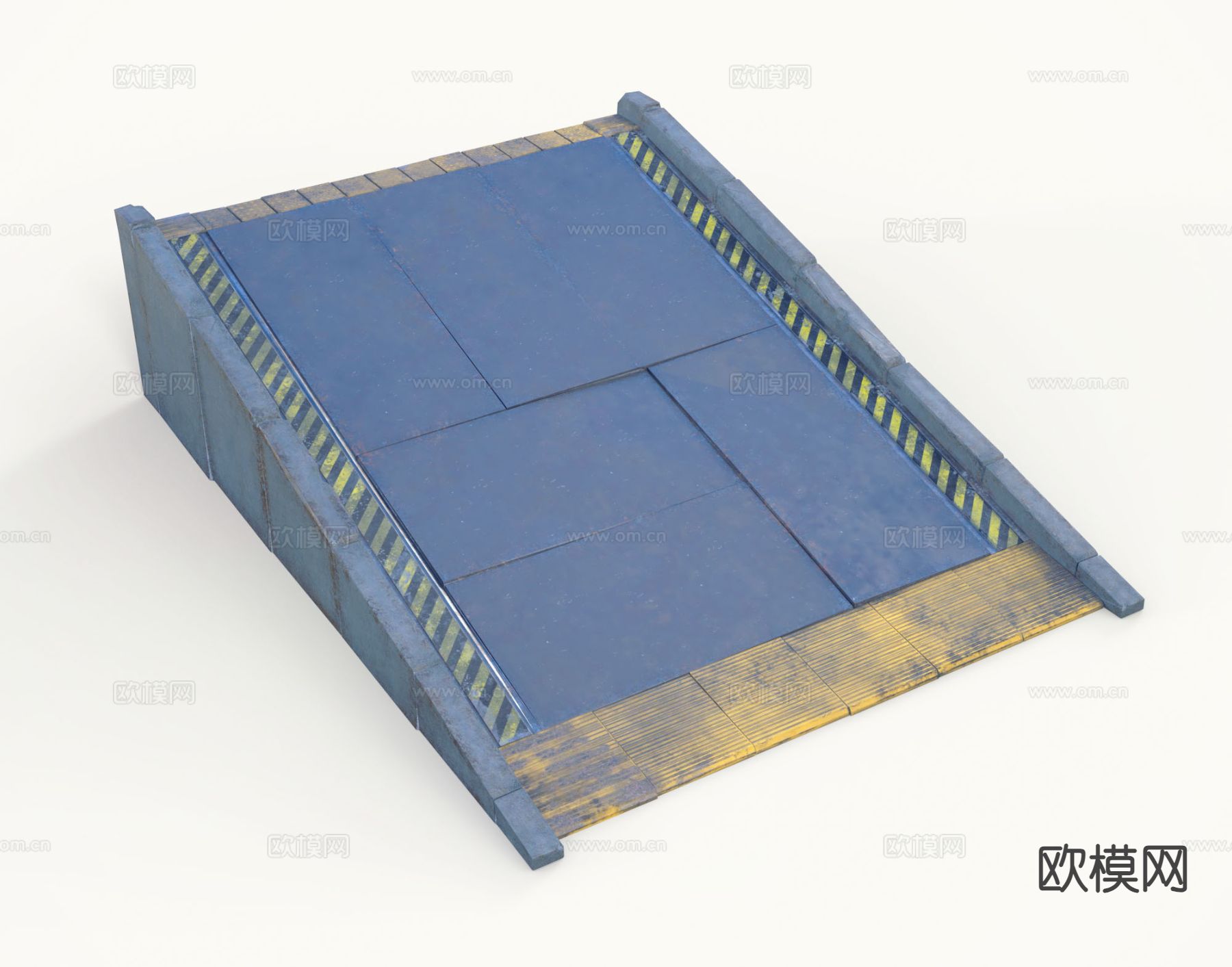 工业风坡道3d模型下载（渲染图1）