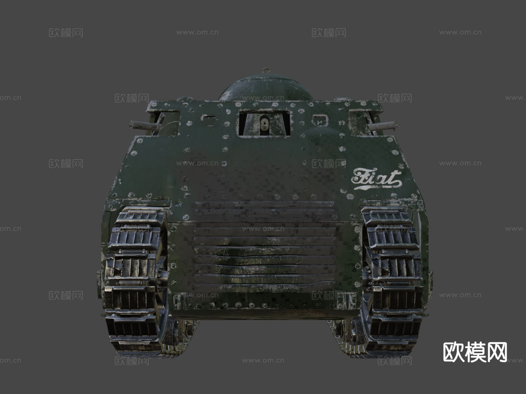 意大利重型坦克3d模型下载（渲染图8）