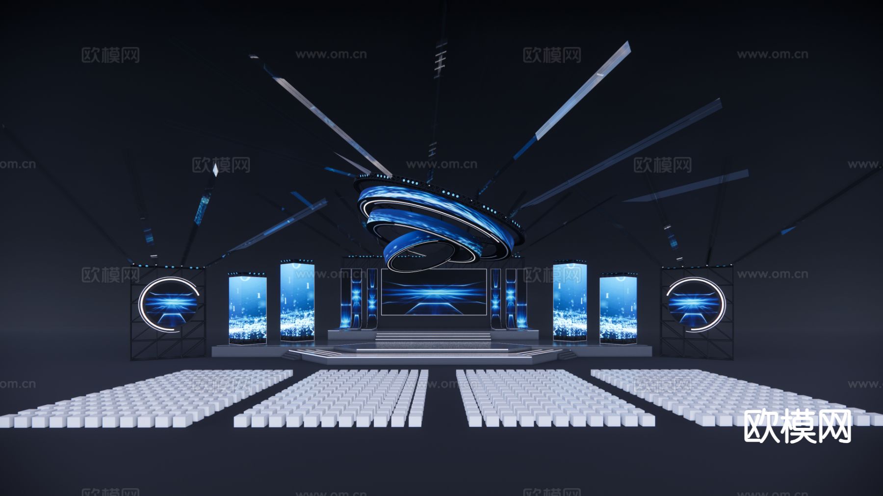 现代舞台3d模型下载（渲染图1）