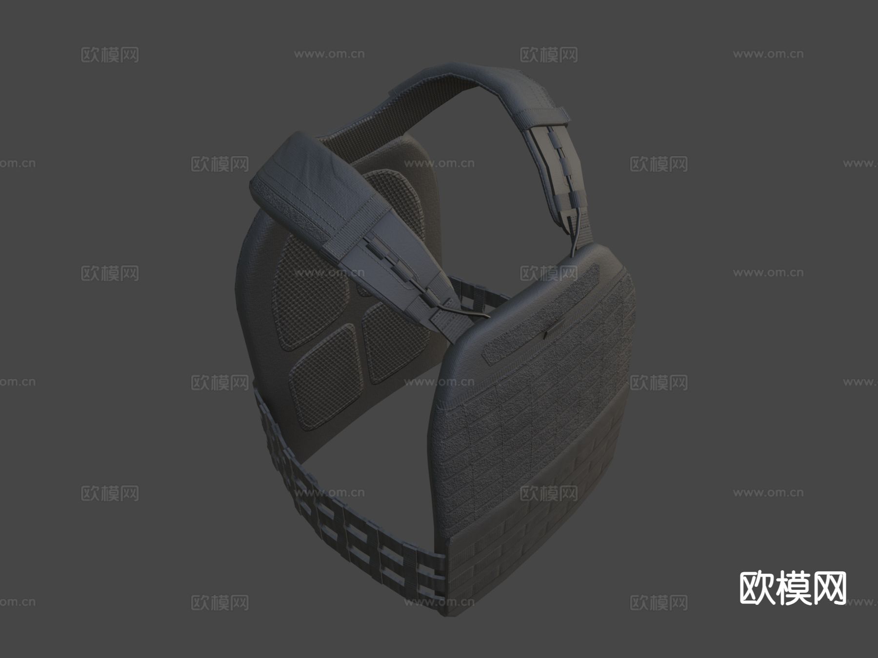 灰板甲防弹衣3d模型下载（渲染图7）
