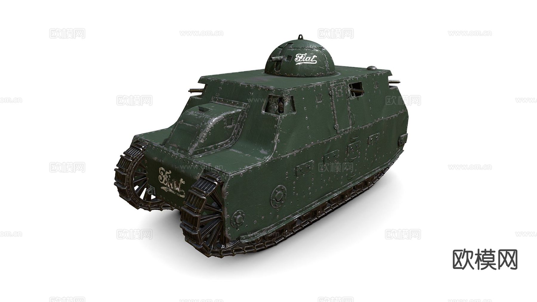 意大利重型坦克3d模型下载（渲染图1）