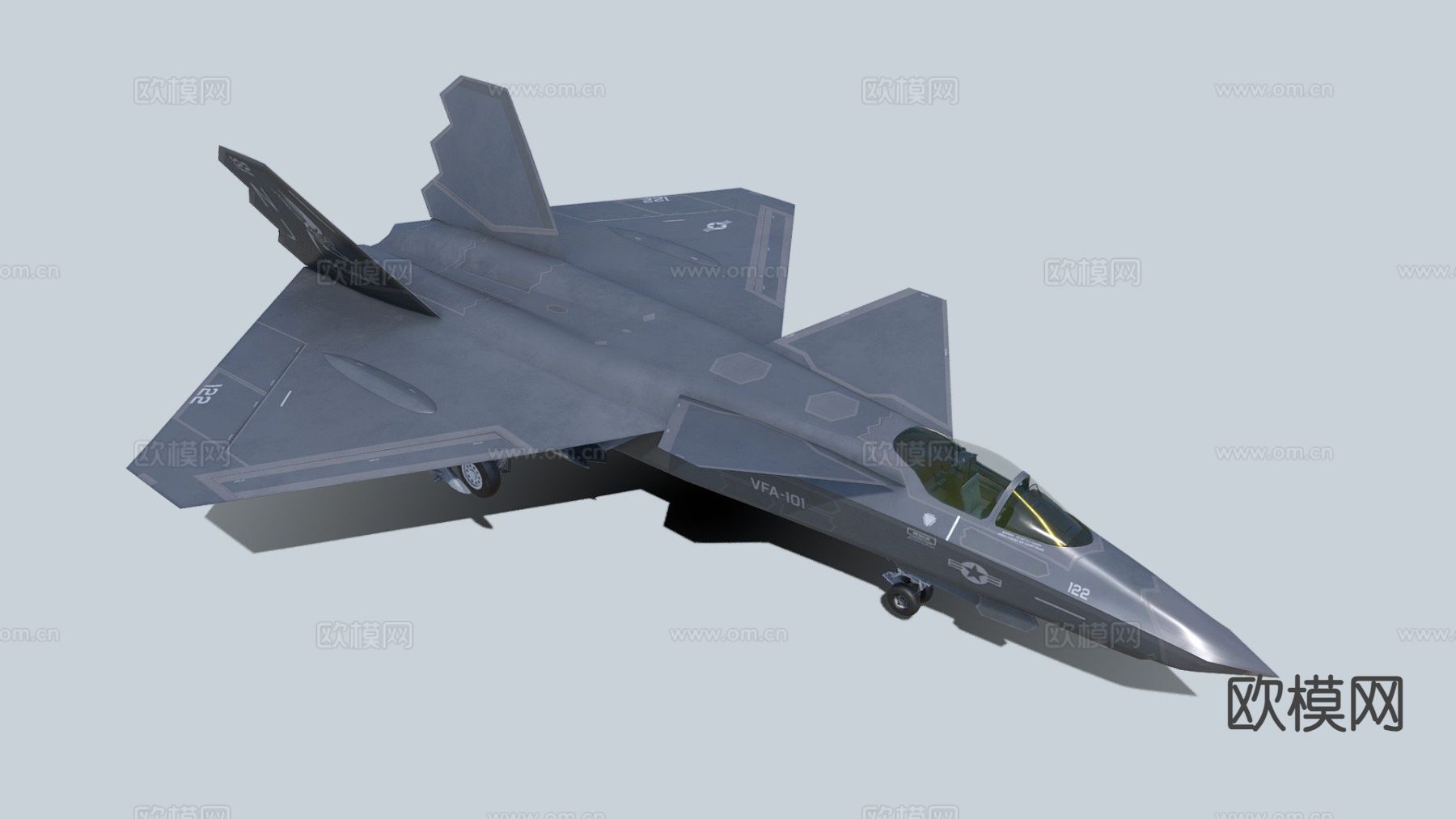 飞机 战斗机3d模型下载（渲染图1）