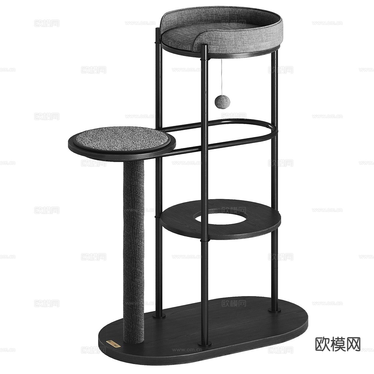宠物用具 猫爬架3d模型下载
